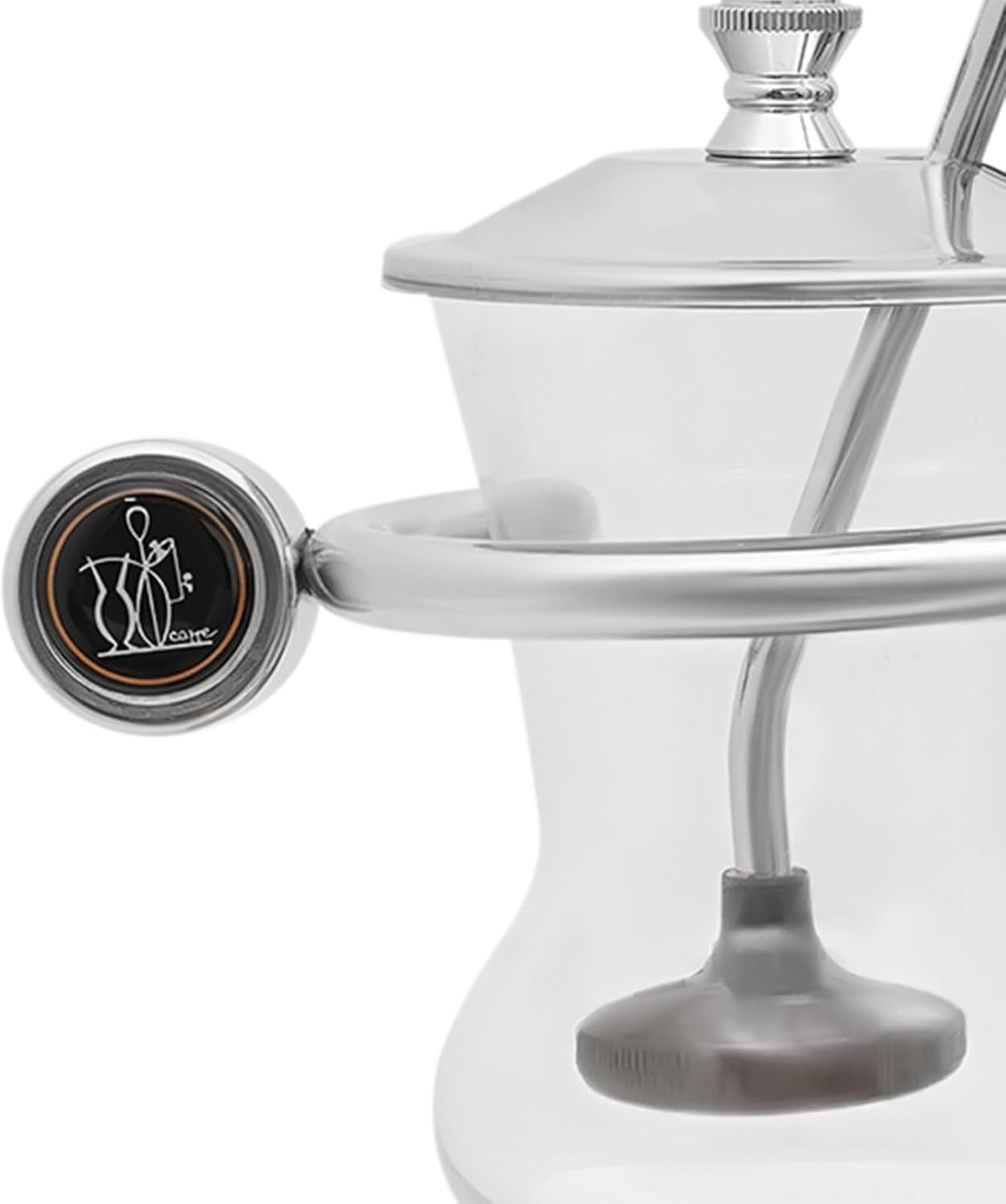 Belgian Luxury Royal Family Balance Syphon Coffee Maker Belgium Siphon Brewer Elegant Design Retro-Style Gravity Vintage Coffee Maker Vacuum Brewing System Copper (Silver)