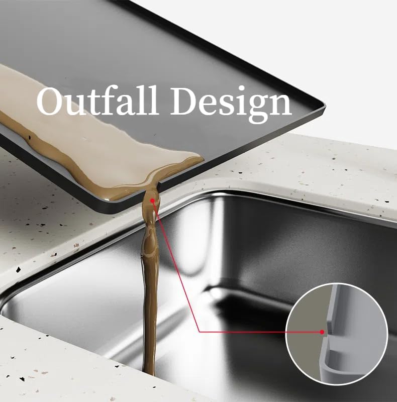 Coffee Mat, Coffee Maker Mat for Kitchen Counter with Tamping Mat, 40x60cm Silicone Coffee Bar Pad, Anti-Slip, Heat Resistant Pad for Espresso Machines, Dinner Plates, Ice Cream Machines