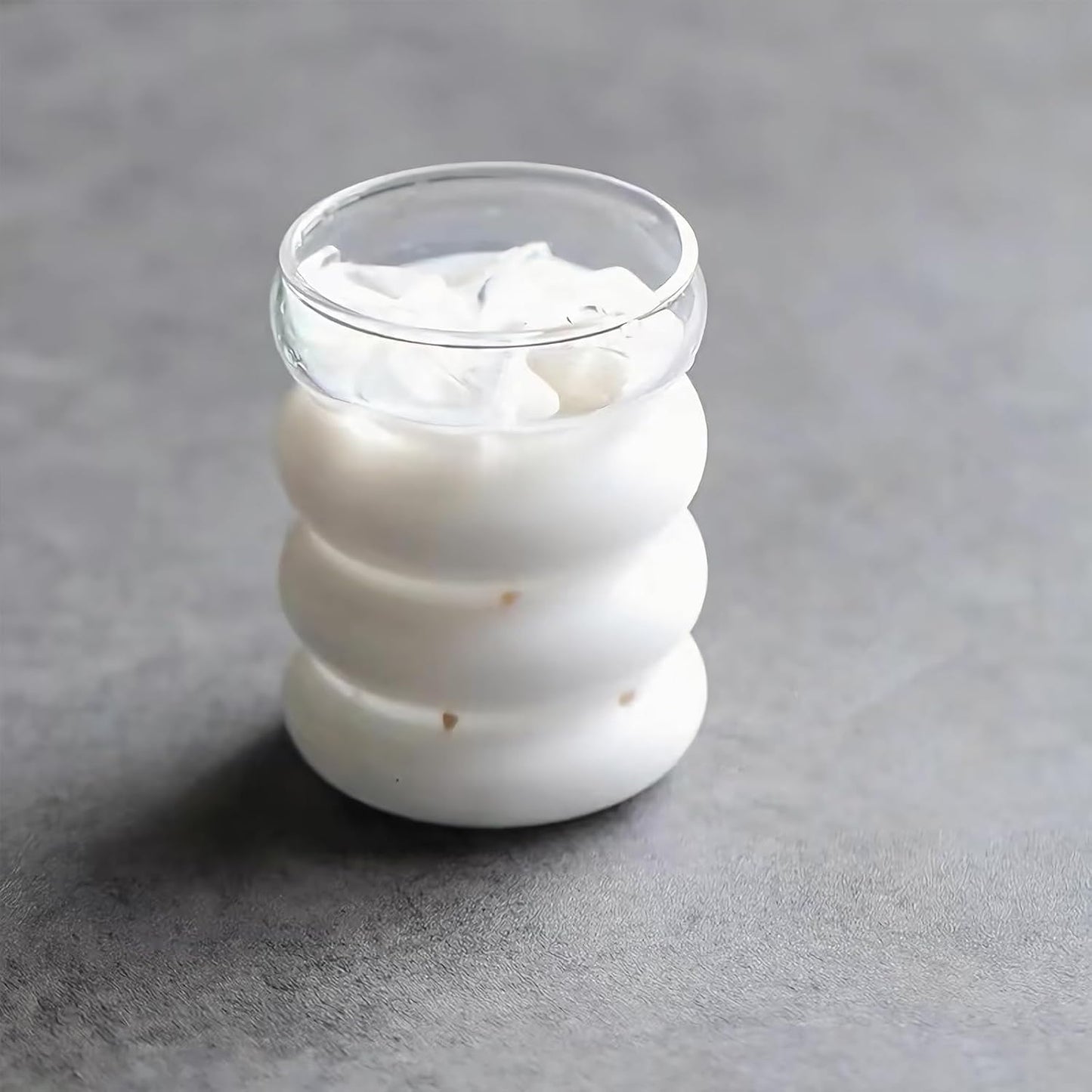 2 Pcs Drinking Glasses with Glass Straw 14oz Glassware Set,Cocktail Glasses,Iced Coffee Glasses,Beer Glasses,Ideal for Water,Soda,Tea,Gift - with Cleaning Brushe