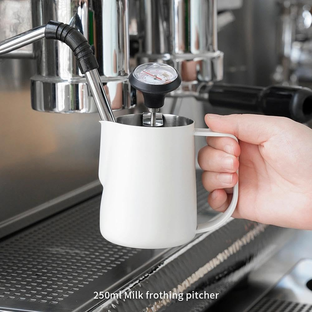 watchget Instant Read Coffee Thermometer with 1.5-Inch Dial & 5.3-Inch Probe, Ideal for Coffee Drinks and Chocolate Milk Foam, Precision Temperature Measuring Tool