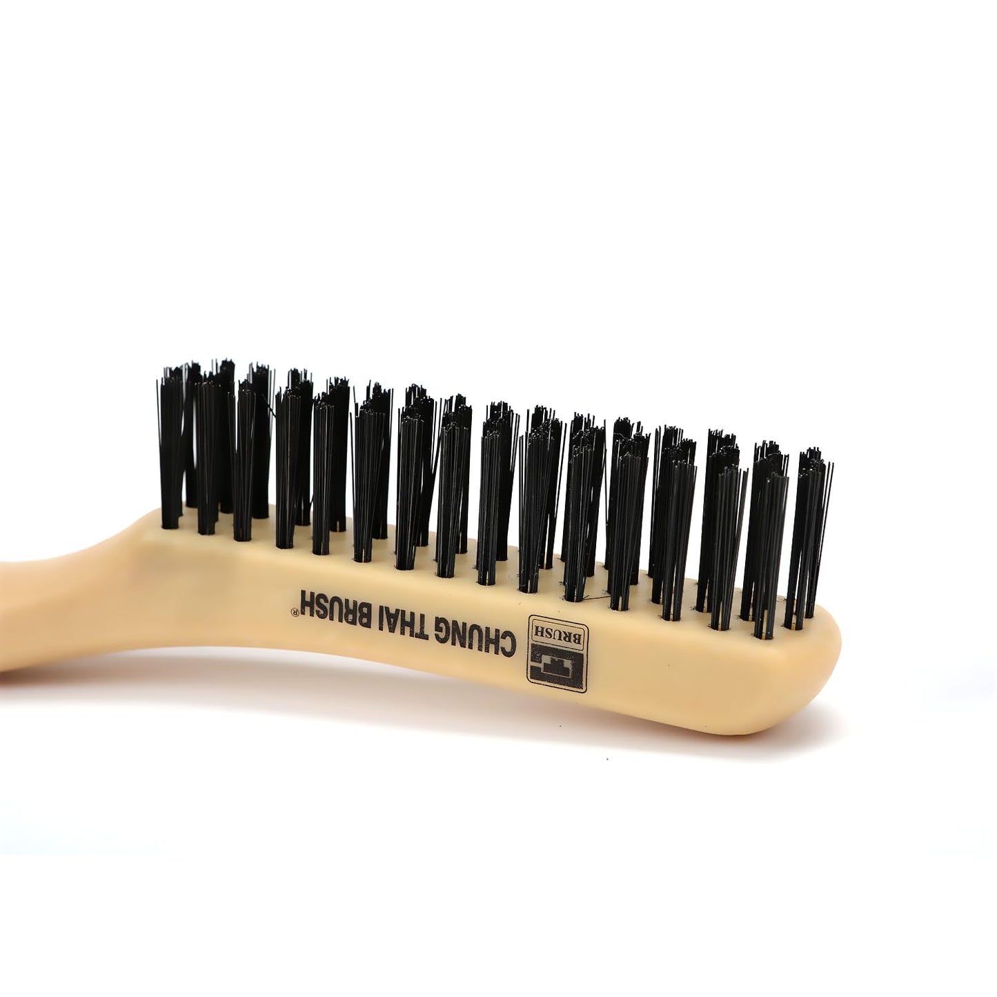 10” Plastic Handle Wire Brush Set (C80400) – 2 Pack 4 Row Scratch Brush Premium Carbon Steel Bristles and Stanless Steel Set, Durable, Paint Removal, Rust Removal, Scrubbing, Deep Cleaning