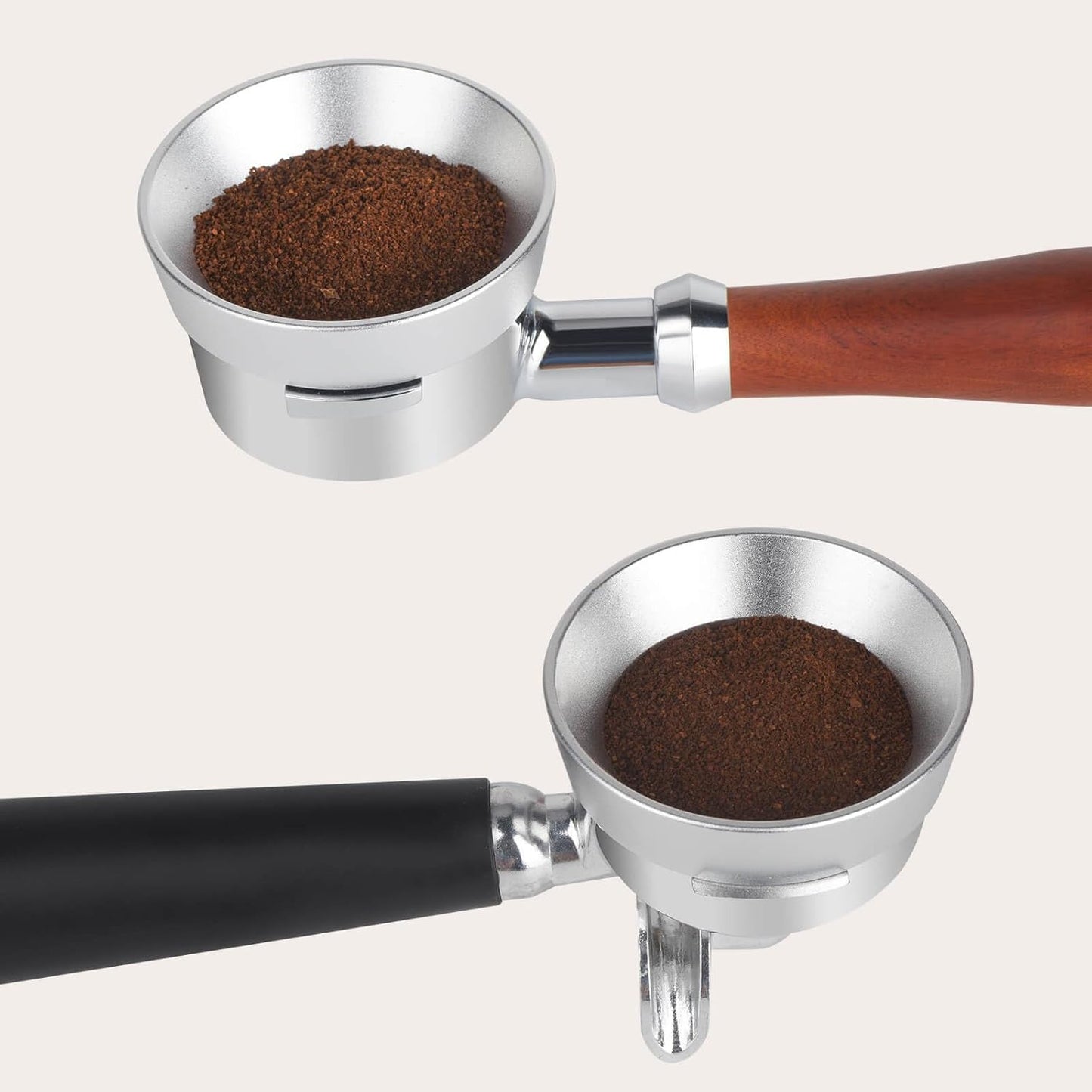 58mm Portafilter Funnel with Magnetic, Lightweight Aluminum Espresso Funnel for 58mm Portafilter