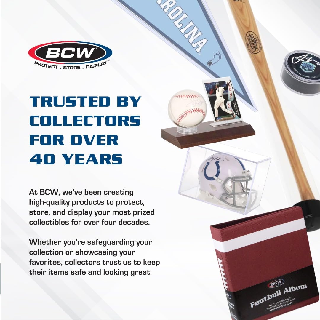 BCW Hockey Puck Display Case with Gold Base | High Impact Polystyrene