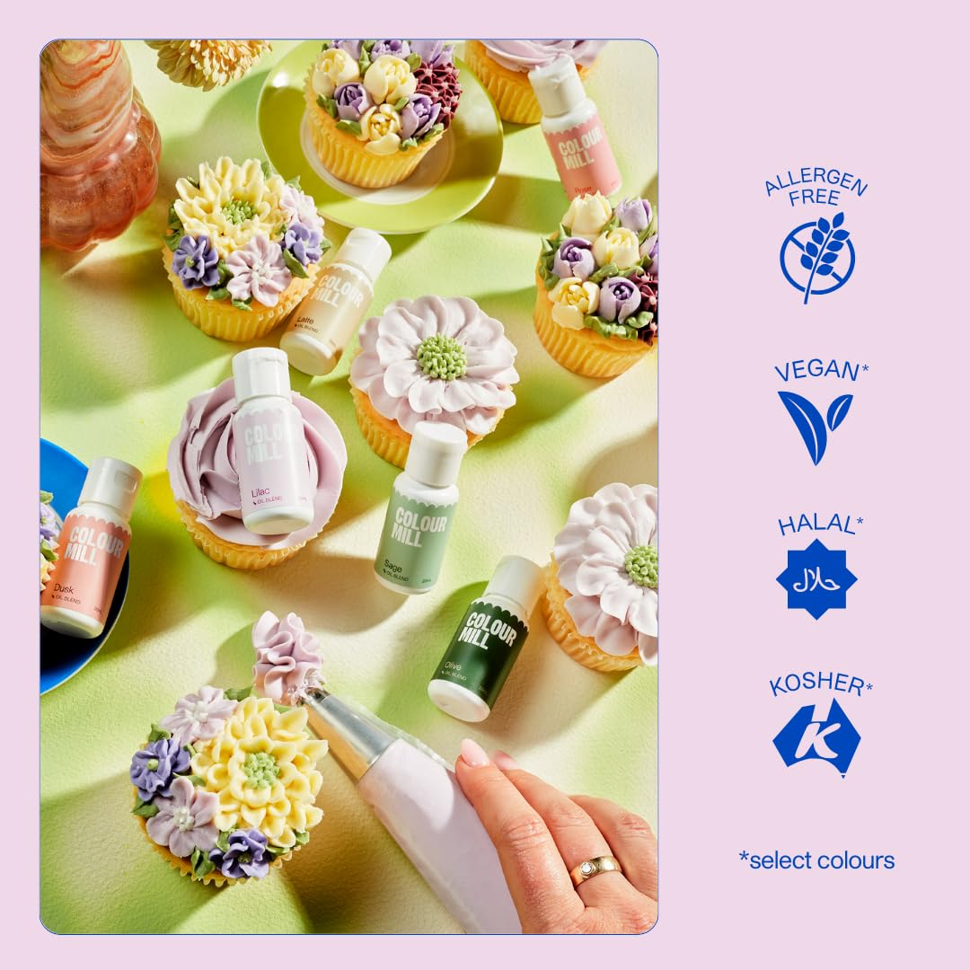 Colour Mill Oil-Based Food Coloring, 20 Milliliters Pebble