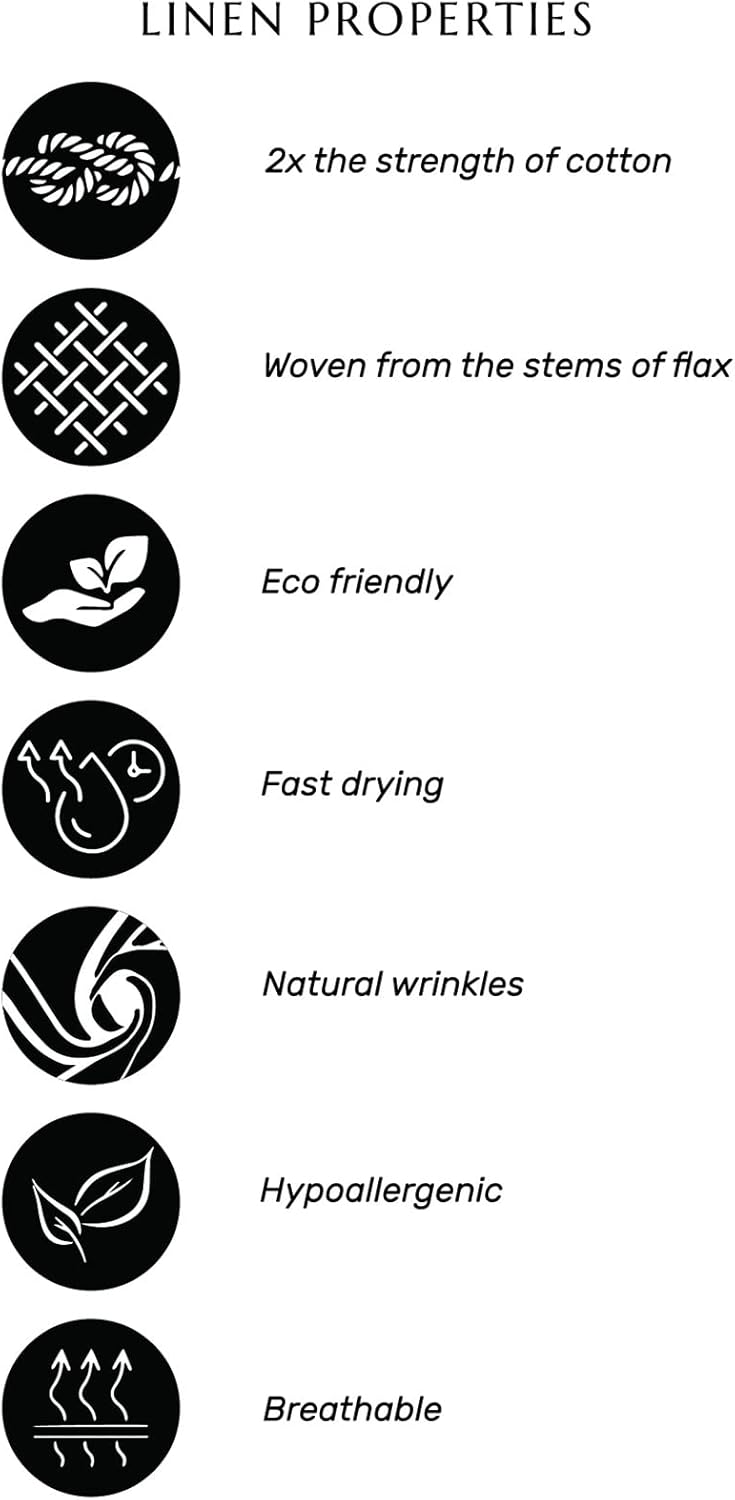 Solino Home Linen Kitchen Apron for Men & Women - 100% Pure Linen Light Grey/Black Bib Apron with Front Pockets - Handcrafted from European Flax