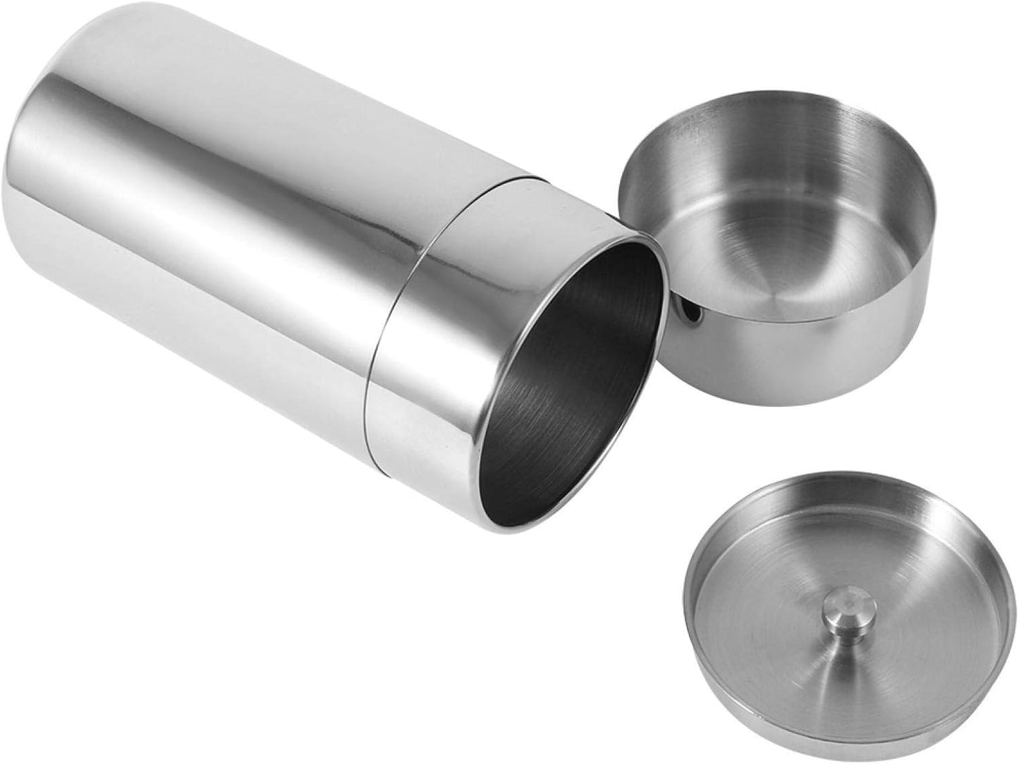 Tea Canister, Double Seal Stainless Steel Tea Tin Canister with Airtight Double Lids for Loose Tea Coffee Candy Herbs and Spices Storage(l)