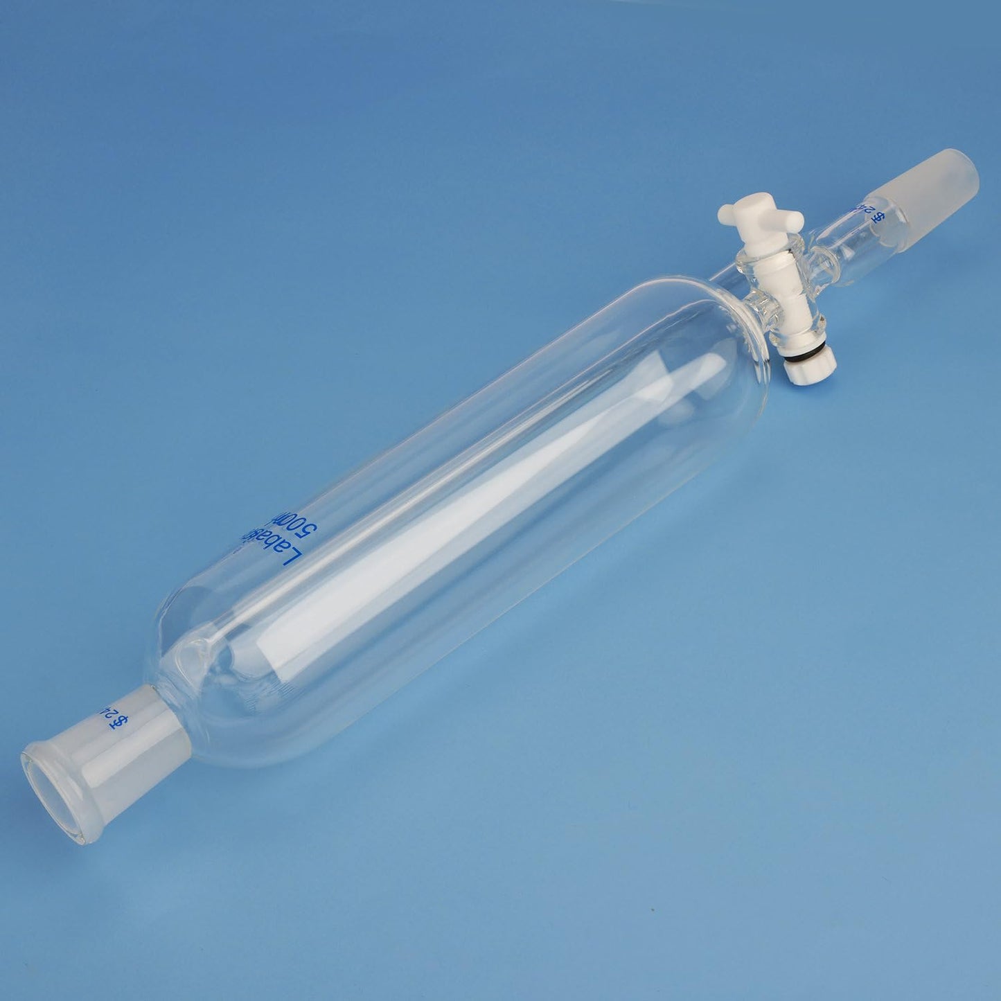 Labasics 500 ml Pressure Equalizing Addition Funnel, Borosilicate Glass Dropping Funnel 24/40 Joint with PTFE Stopcock for Laboratory