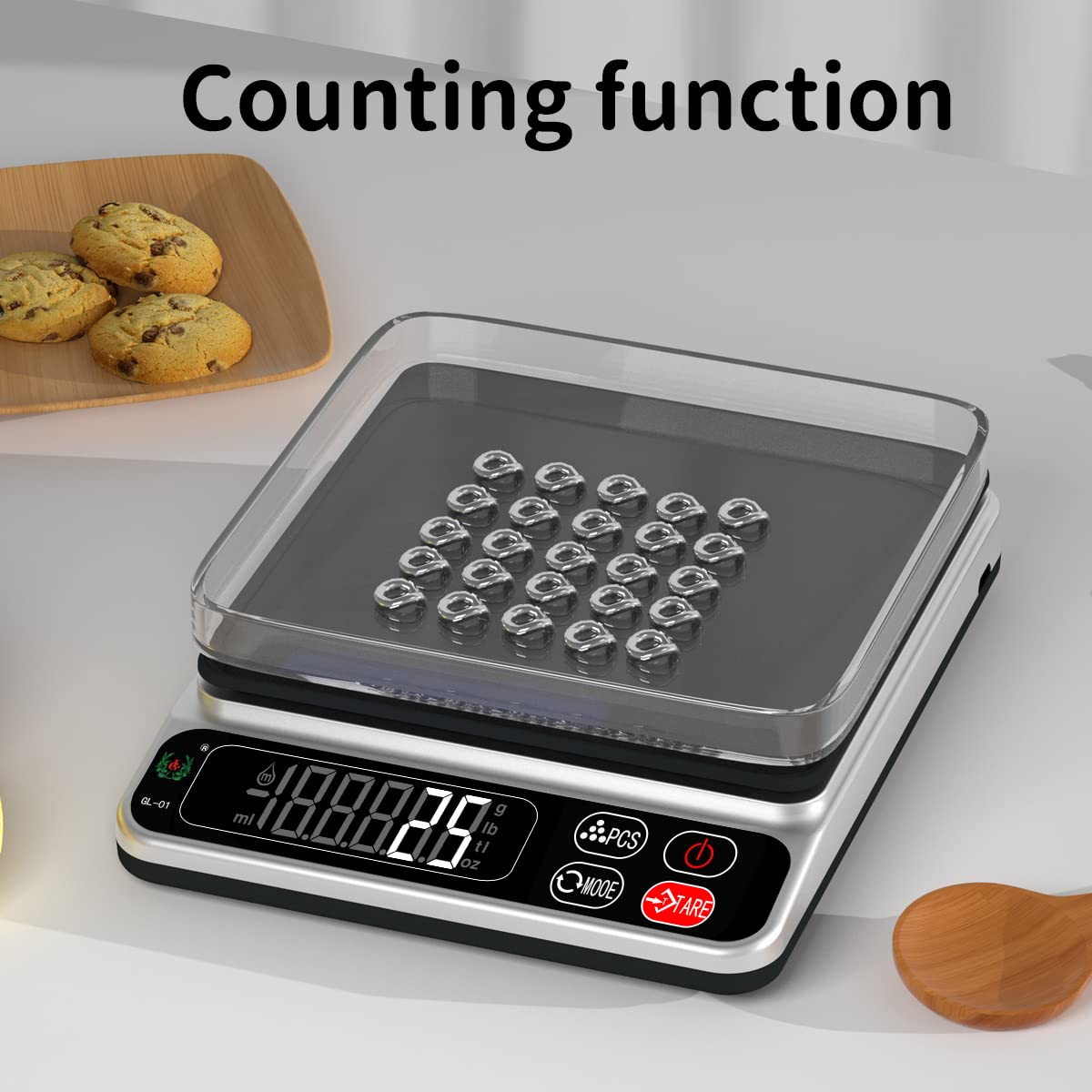 Food Scale,Mini Pocket Jewelry Scale,3kg/0.1g Cooking Portable Food Scale,Scales Digital Weight Grams,Baking Scale,Scales Digital Weight Food, Auto Off, Tare, PCS,LCD Display