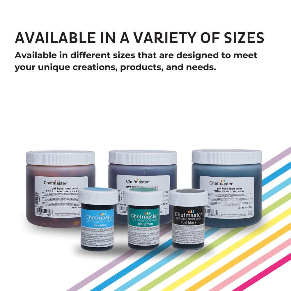 Chefmaster Sunset Orange Gel Food Coloring | Vibrant Color | Professional-Grade Dye for Icing, Frosting, Fondant | Baking & Decorating | Fade-Resistant | Easy-to-Use | Made in USA | 20 oz