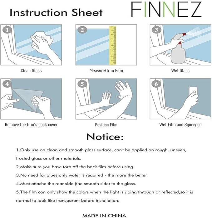 Finnez Frosted Window Film Non-Adhesive, Frosting Privacy Film for Glass Windows, Self Static-Cling Decorative Window Cling for Home Office UV Protection Cross Pattern 17.5 x 78.7 inches