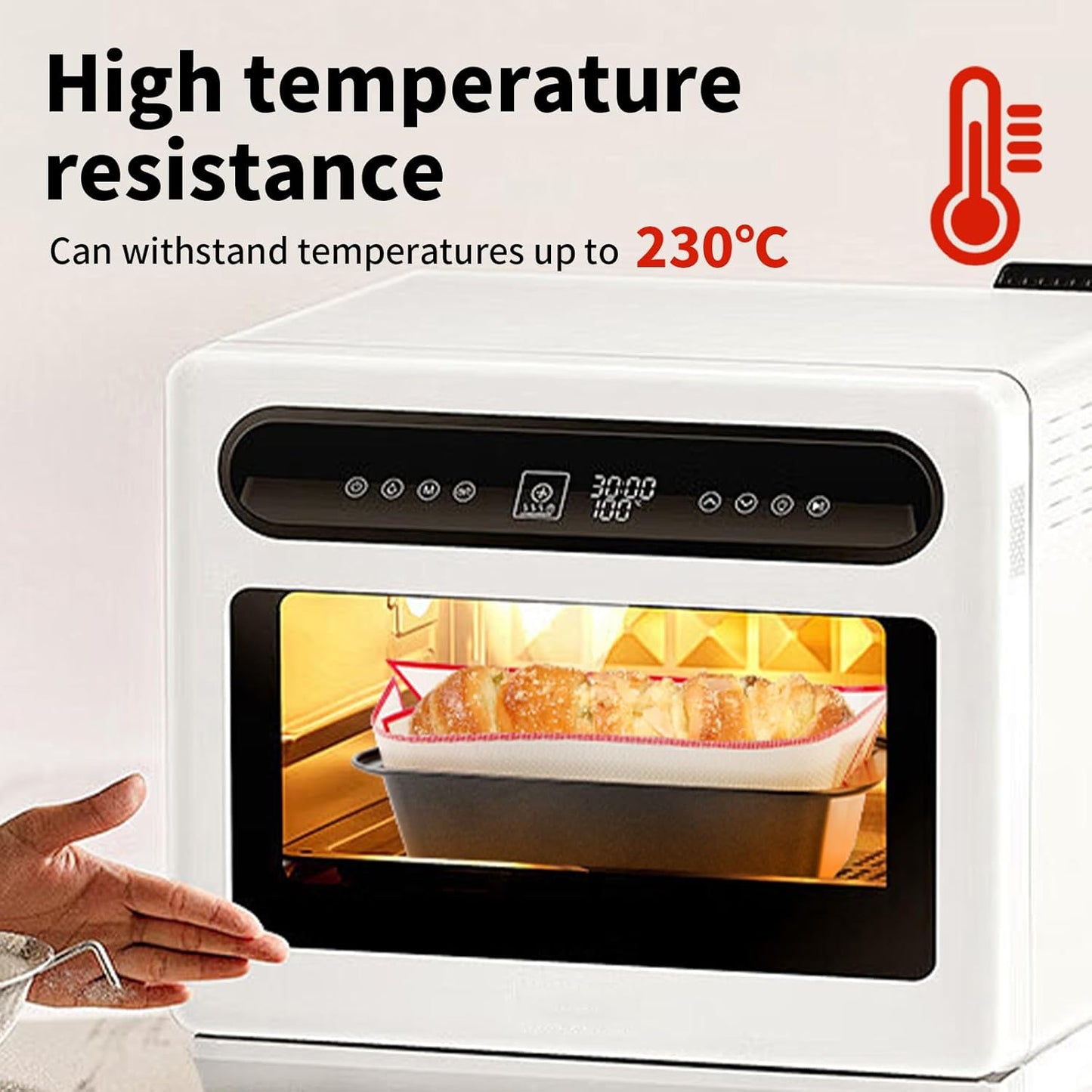 2Pcs Silicone Bread Loaf Pan Liners, Extra Thick Silicone Baking Mat for Dutch Oven, Non-Slip & Easy Clean Reusable Sourdough Bread Baking Supplie - For Bread, Cookies, Pastry (red)