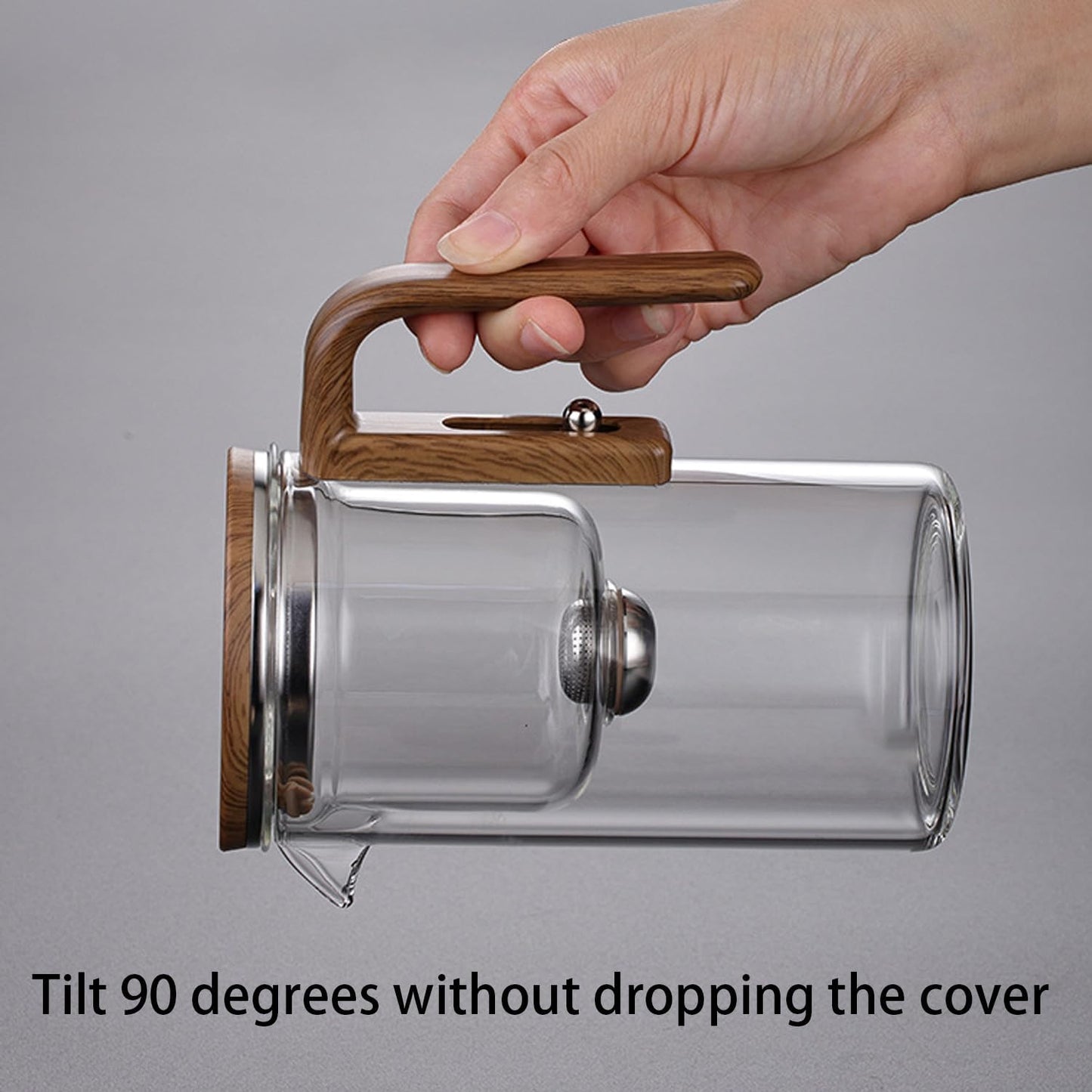 Enchanti Tea Pot, 800ML Witchcraft Magic Glass Teapot with Infuser Strainer and Lid for Loose Leaf Tea Herbal, Magnetic Water Separation Tea Maker Kettle Clear Enchantipot