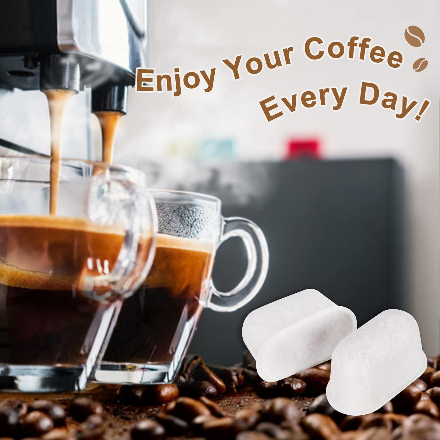 12 Pack Replacement Water Filters Compatible with Breville BWF100 with Ion Exchange Resin inside