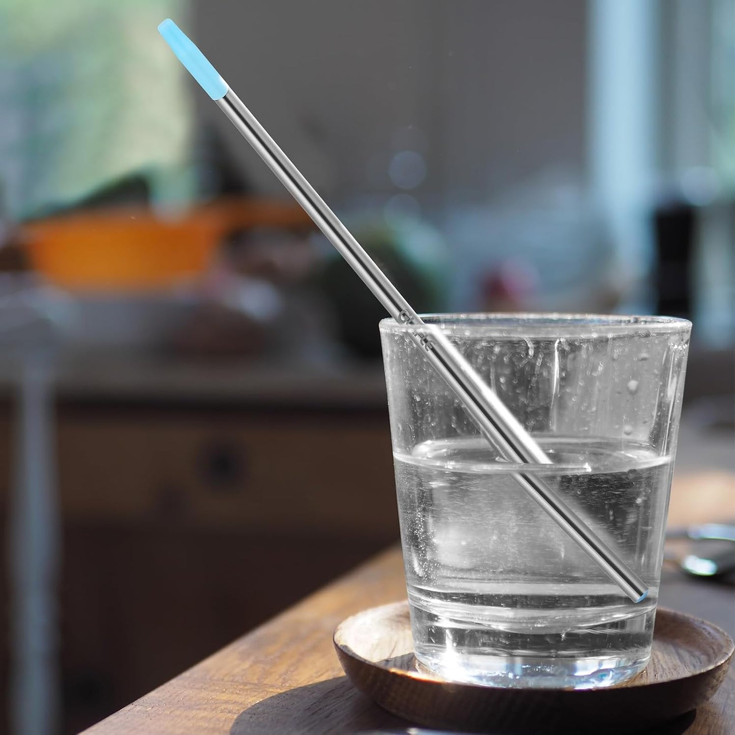 Personal Water Filter Straw, Reusable Stainless Steel Water Filter Drinking Straw Portable Outdoor Emergency Survival Gear for Hiking, Camping, Travel, Hunting & Fishing (Small)