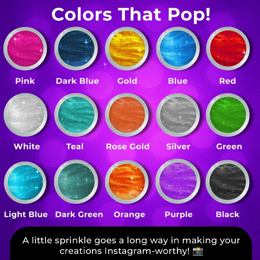 Bulk (20g) Purple Luster Dust Edible Glitter for Cocktails | Premium Edible Purple Luster Dust for Cake Decorations - Edible Glitter for Drinks Cupcakes Cookies Cakes Food Paint