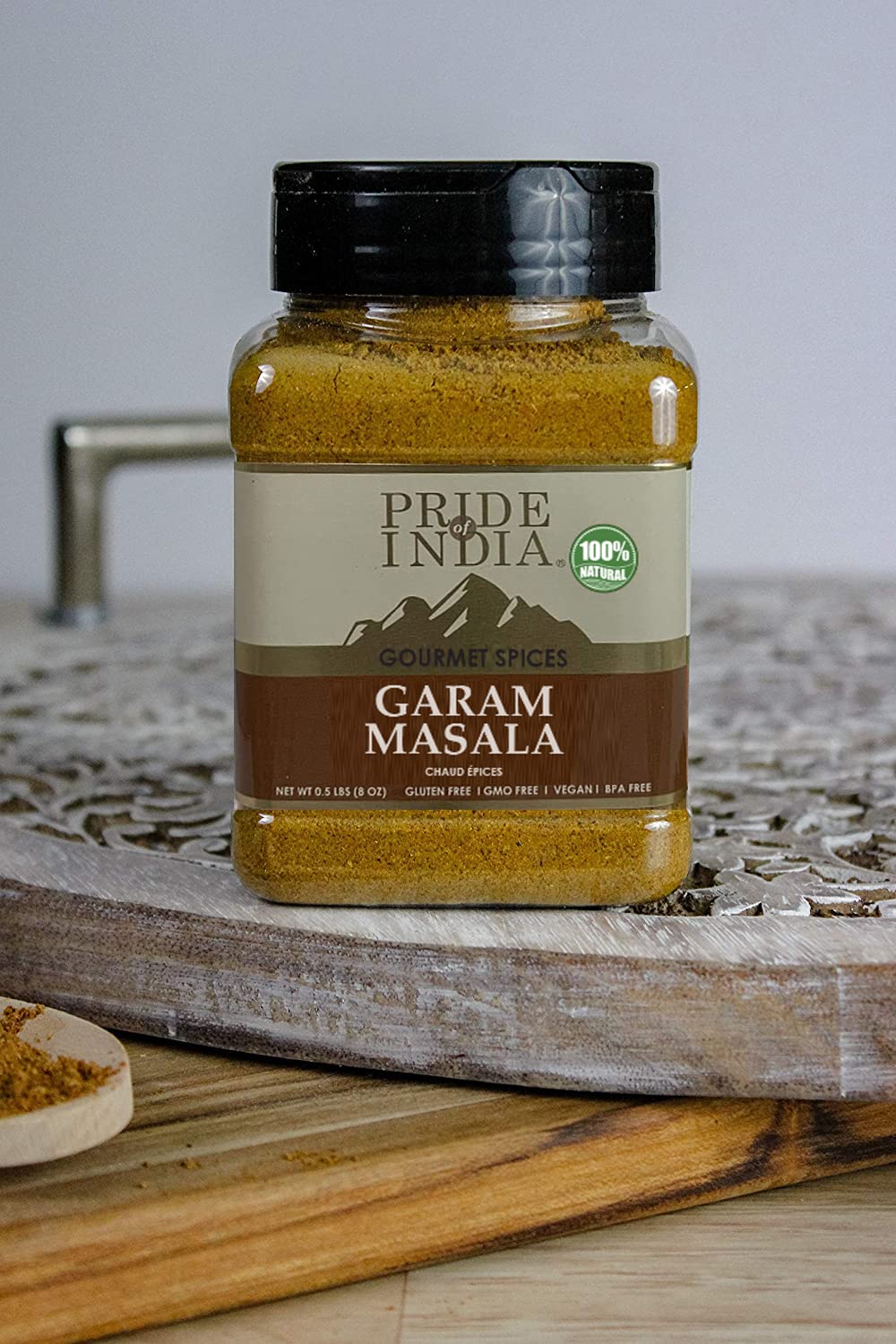 Pride of India | Garam Masala Ground 6 oz (170.097 gm) Medium Dual Sifter Bottle | Warming Spice Blend for Variety of Dishes | Flavorful Mix for Curries and Pilafs | Easy to Use | Ideal for Non-Veg & Veg Dishes