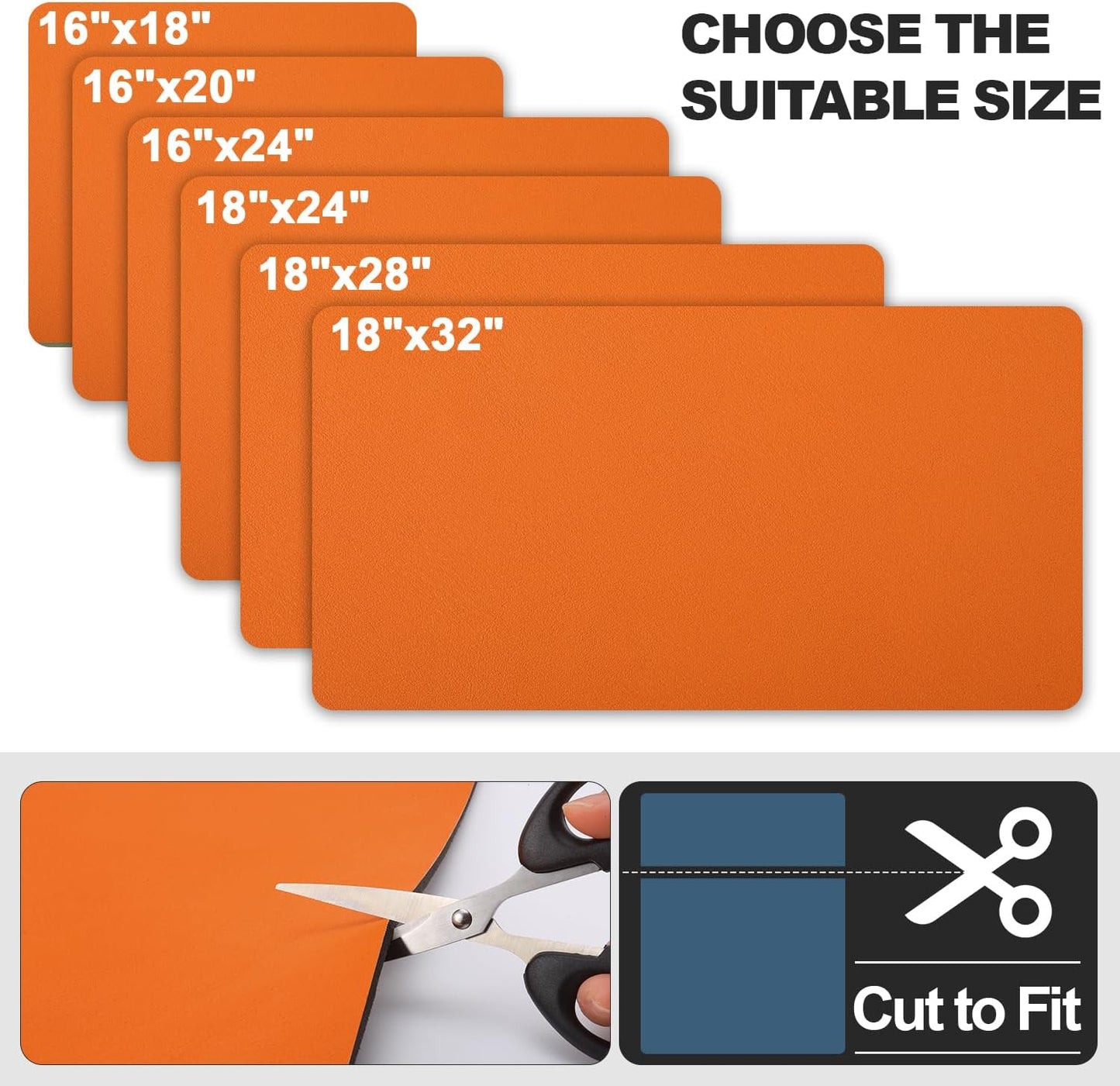 Dish Drying Mat for Kitchen Counter | Coffee Bar Mat for Countertops | Heat Resistant Drainer Mat with Non-slip Rubber Backed | Hide Stain Kitchen Absorbent Draining Mat | Orange 16"x20"