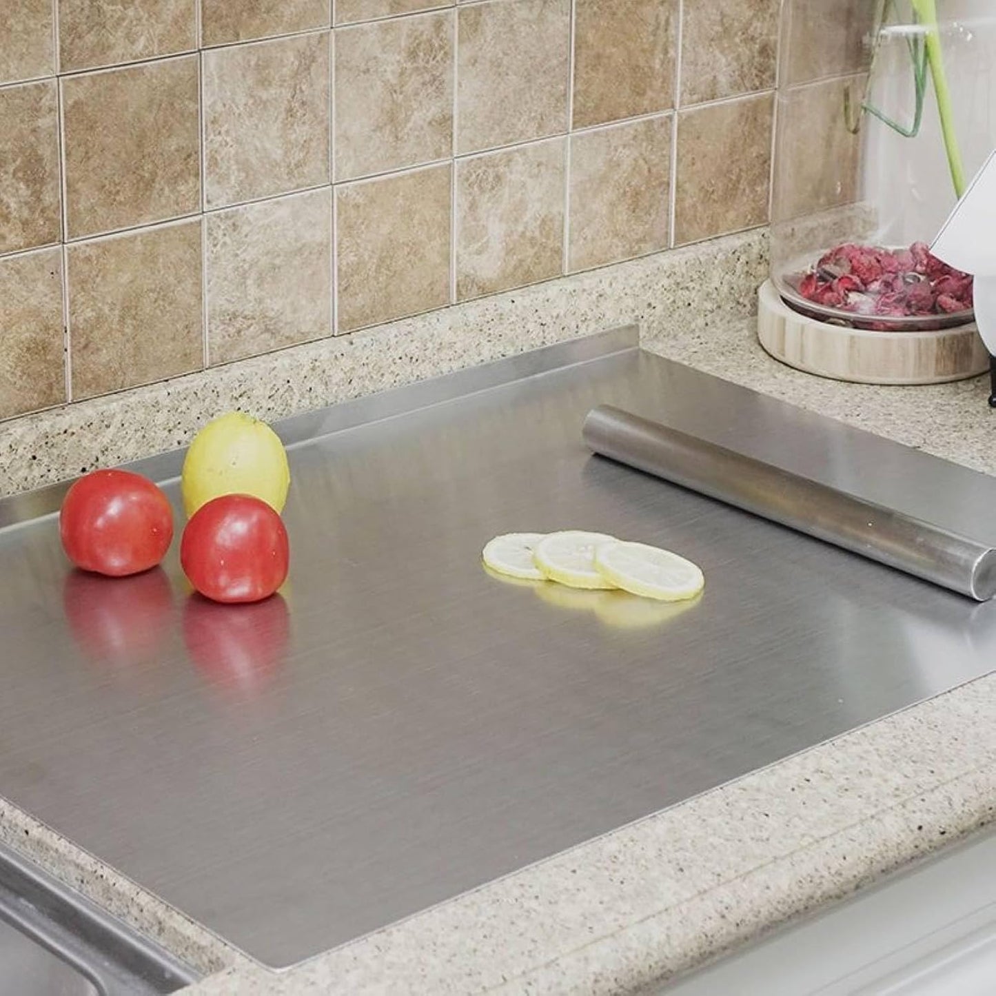 Stainless Steel Cutting Boards for The Kitchen, Suitable for Meat, Fruits, Vegetables, Bread, and Baking Large-sized Cutting Boards (70 x 40cm/27.5 x 15.7 in)