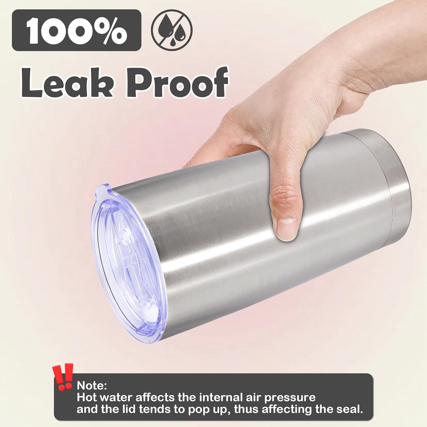 20oz Tumbler Bulk Stainless Steel Tumbler Cup with Lid Vacuum Insulated Double Wall Travel Mug, Durable Powder Coated Travel Coffee Tumbler Mug for Hot & Cold Drinks, Stainless Steel,12 Pack