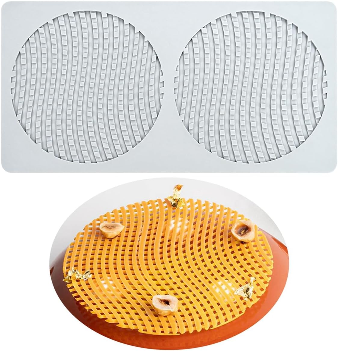 TUKE Fondant Lace Silicone Mold Beehive Dessert Cake Pastry Chocolate Honeycomb Decorating DIY Molecular Cuisine Kitchen Bakeware (C_ Honeycomb)