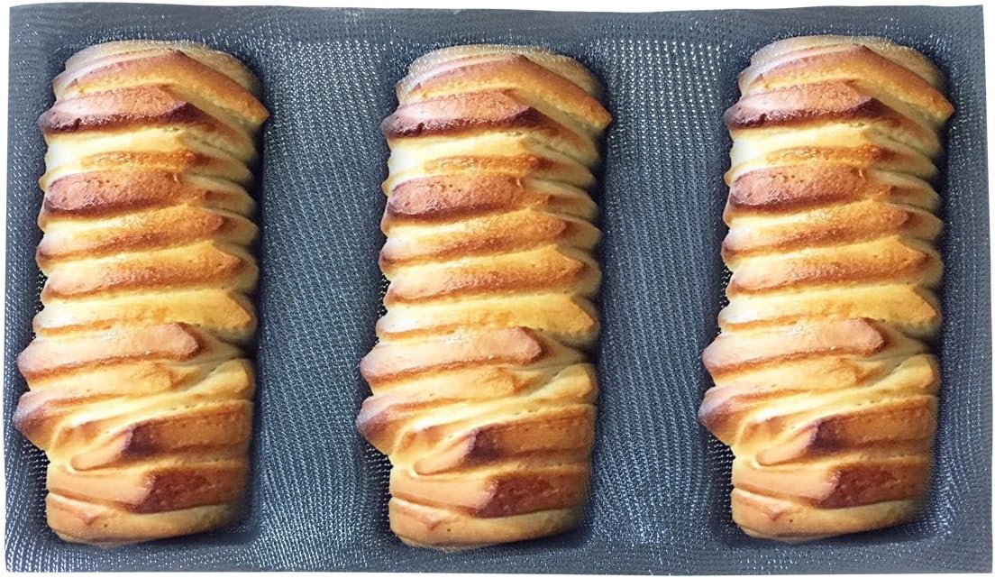 Mesh Silicone Bread Forms Square Shape Bread Molds Non Stick Bakery Tray Silicone Coated Fiber Glass Loaf Crusty Bread Bakeware For Small Toaster Oven