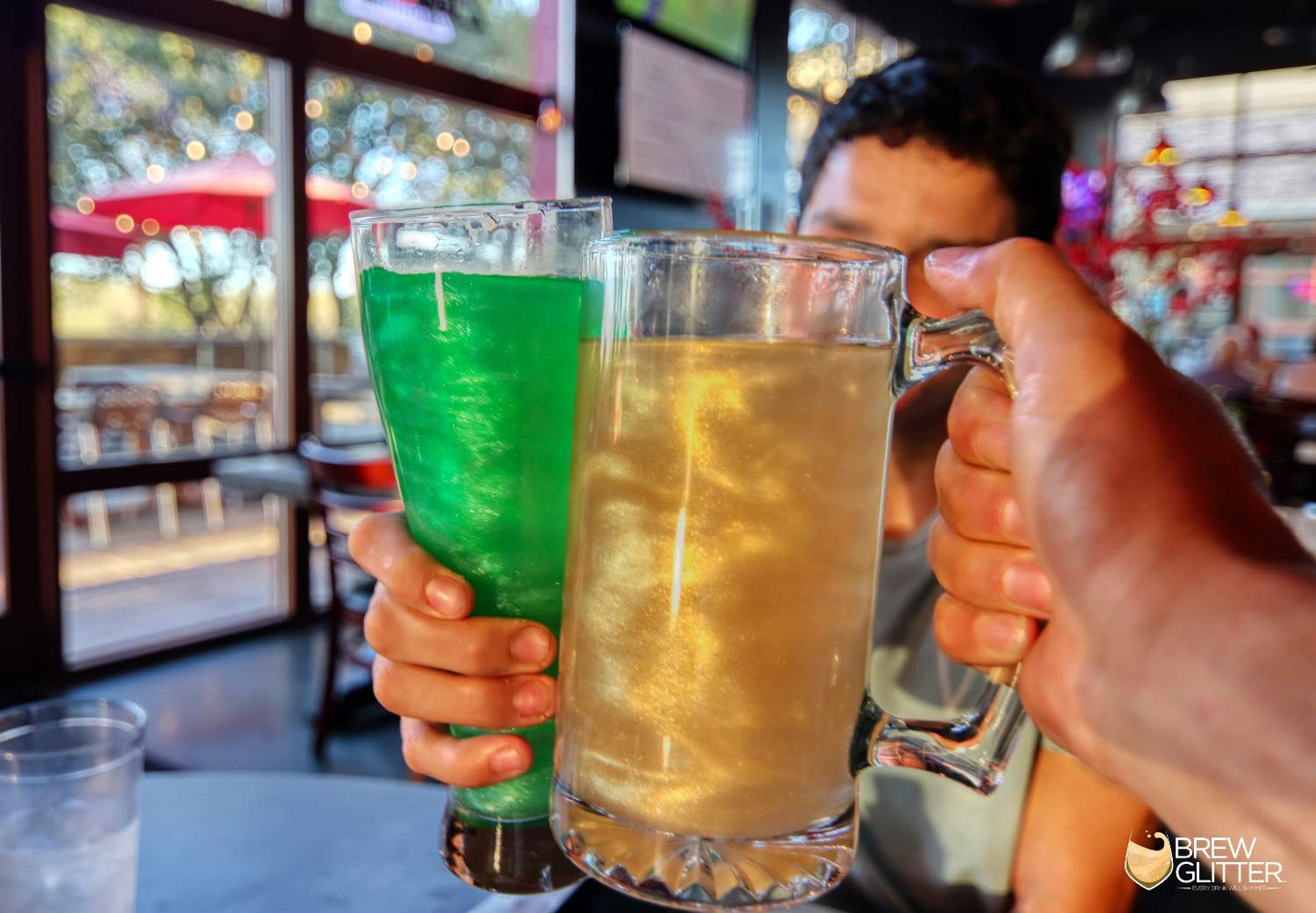 Yellow BREW GLITTER Edible Glitter For Drinks, Cocktails, Beer, Garnish Glitter & Beverages | KOSHER & HALAL Certified | 100% Edible & Food Grade | Vegan, Gluten, Nut Free (25g Spray Pump, Yellow)