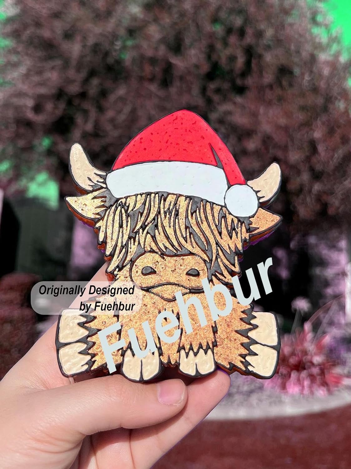 【300+ Design Optional】 Fuehbur Baby Highland Cow Car Freshies Silicone Mold - Air Freshie - Aroma Bead Freshener - Candle Soap Mould - Oven Safe