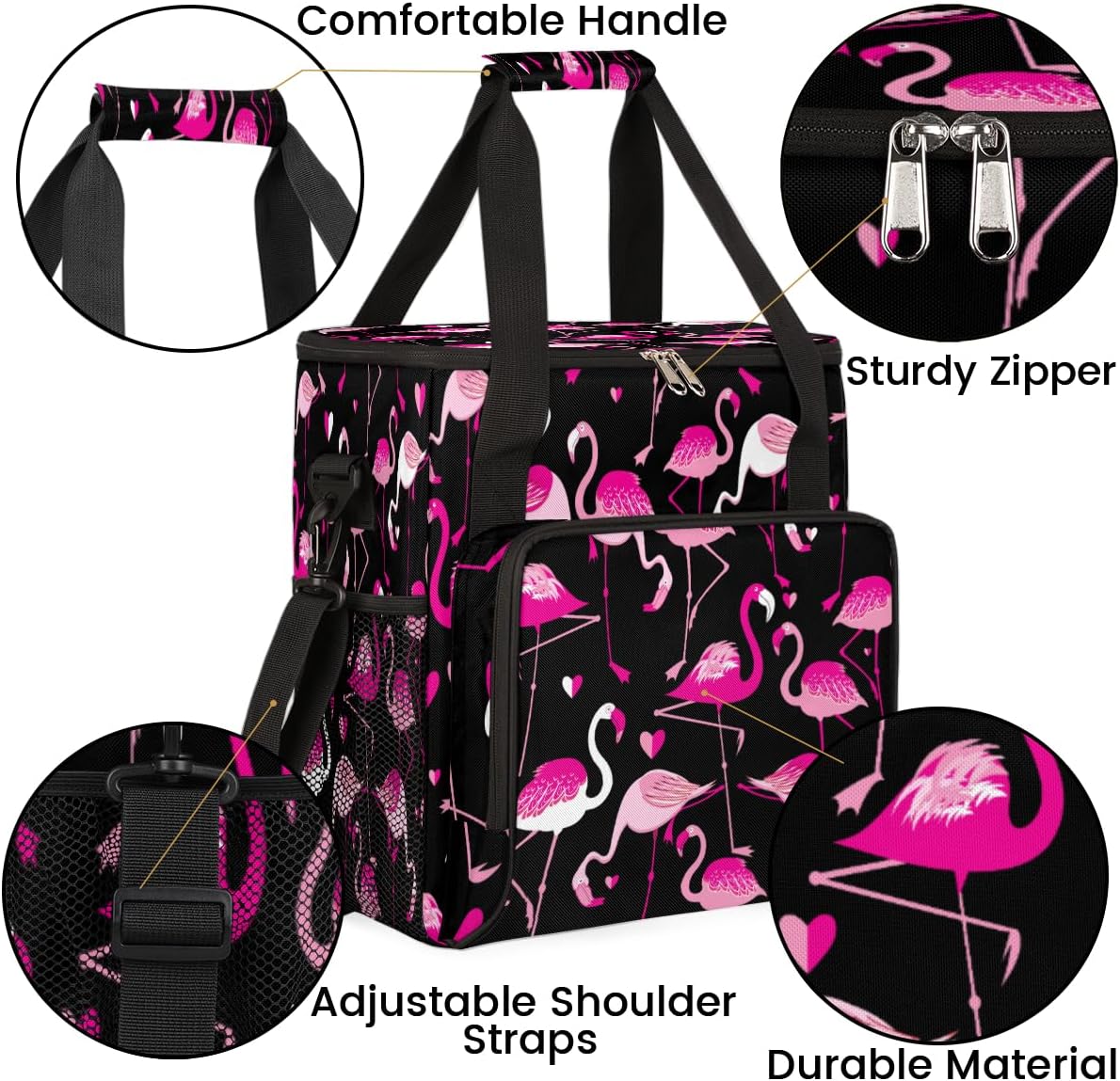 cfpolar Coffee Maker Storage Bag, Waterproof Travel Carrying Storage Tote Bag Organizer Case, Compatible with K-Mini or K-Mini Plus, And Suitable for Other Accessories, With Pockets for K-Cup Pods