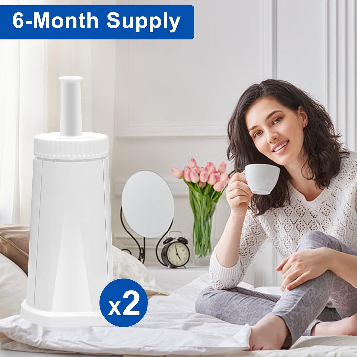 TOMOON Water Filter Replacement for Breville Espresso Machines Barista Touch BES880, Barista Pro BES878,Oracle Touch BES990,Oracle BES980,Dual Boiler BES920 Bambino ClaroSwiss Sage,2 Pack