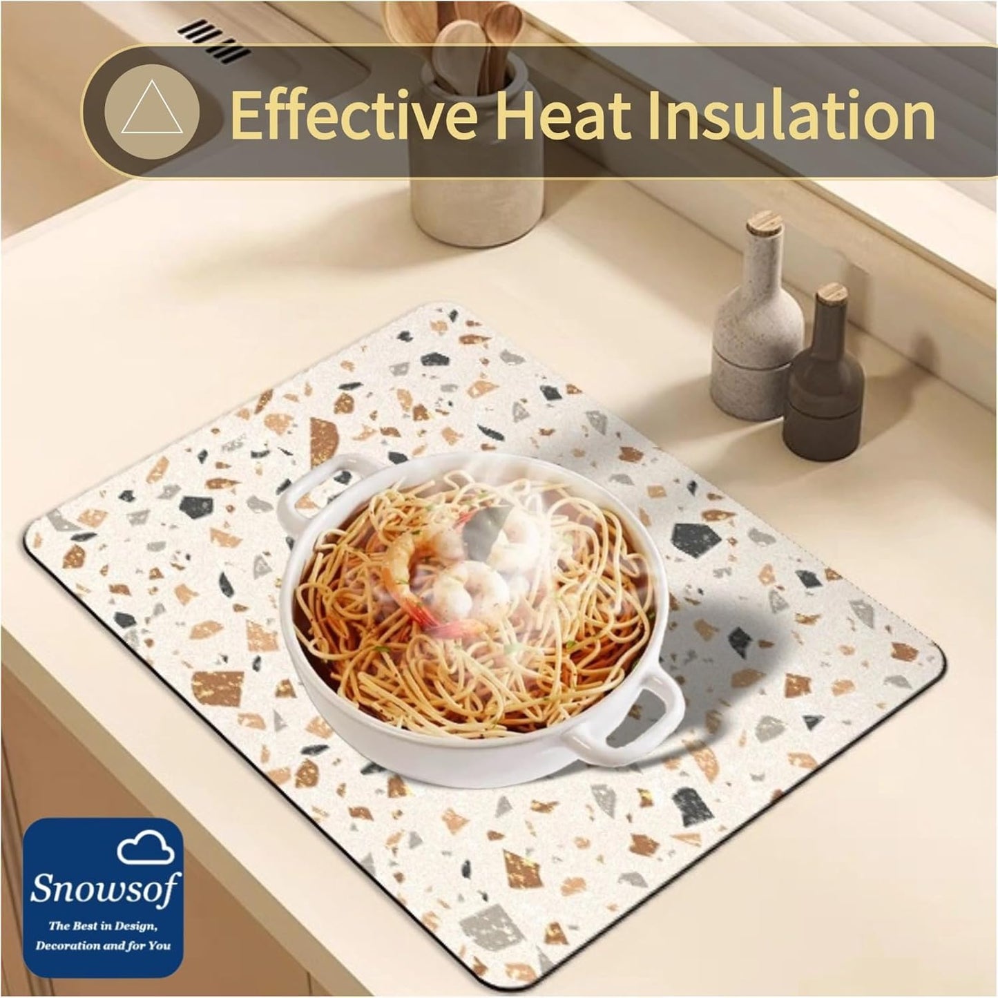 Dish Drying Mat - Absorbent Countertop Mat for Coffee Maker, Expresso Machine, Kitchen Use (04,20''×24'')