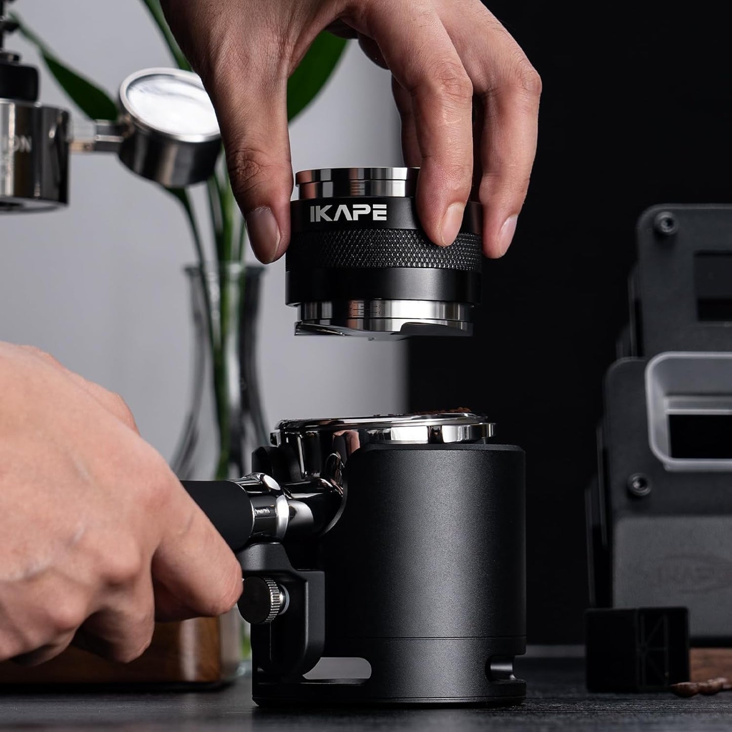 IKAPE Espresso 51mm Portafilter, 2 Ears Coffee Portafilter with Silicone Handle, Compatible with Delonghi ECP3420, EC155, BCO430, EC260 Coffee Machine