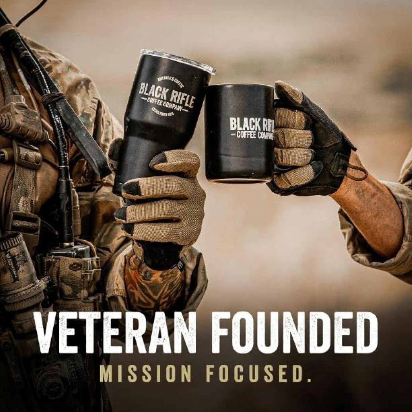 Black Rifle Coffee Company Ground Coffee Medium Roast - Roasted Blend Made from Pure Arabica Beans - Colombian & Brazilian Beans - Veteran Founded & American Made (Freedom Roast, 12oz Bag)