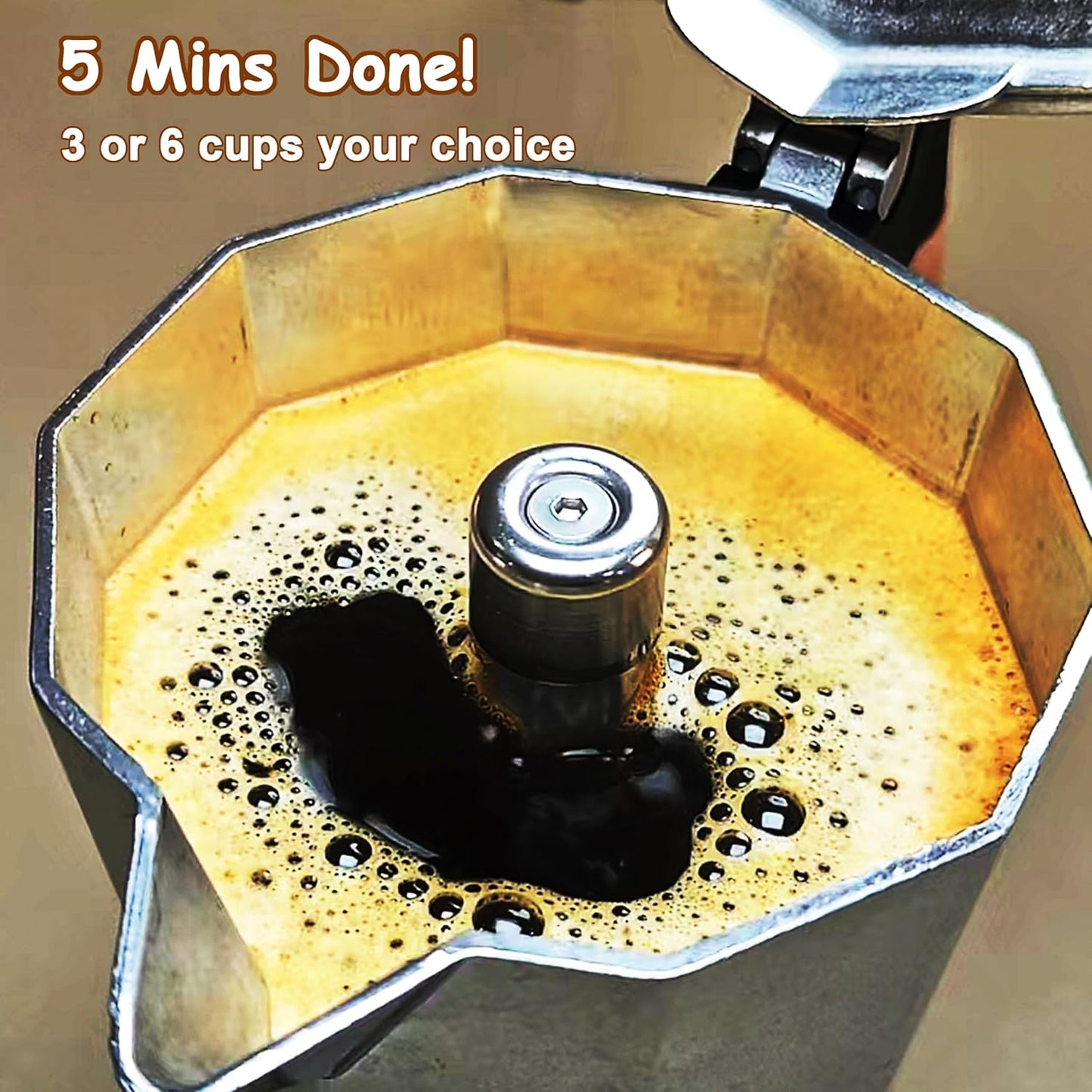 Electric Espresso Coffee Maker, Italian Coffee Pot, Electric Moka Pot, Cuban Coffee Maker, Portable Cafeteras Electricas Espresso Makers with Detachable Base 3 or 6 Cup (Grey)