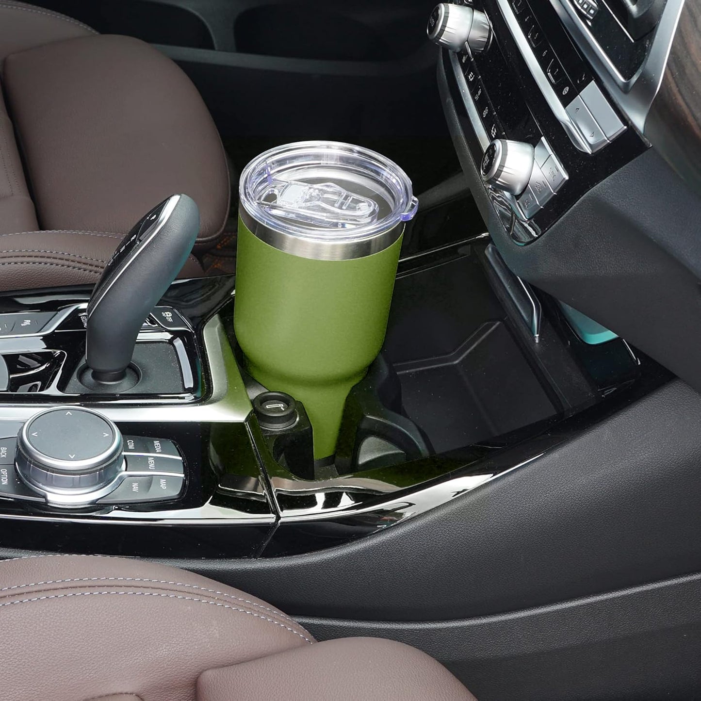 WETOWETO 30oz Tumbler, Stainless Steel Vacuum Insulated Water Coffee Tumbler Cup, Double Wall Powder Coated Spill-Proof Travel Mug Thermal Cup for Home Outdoor (Army Green, 1 Pack)