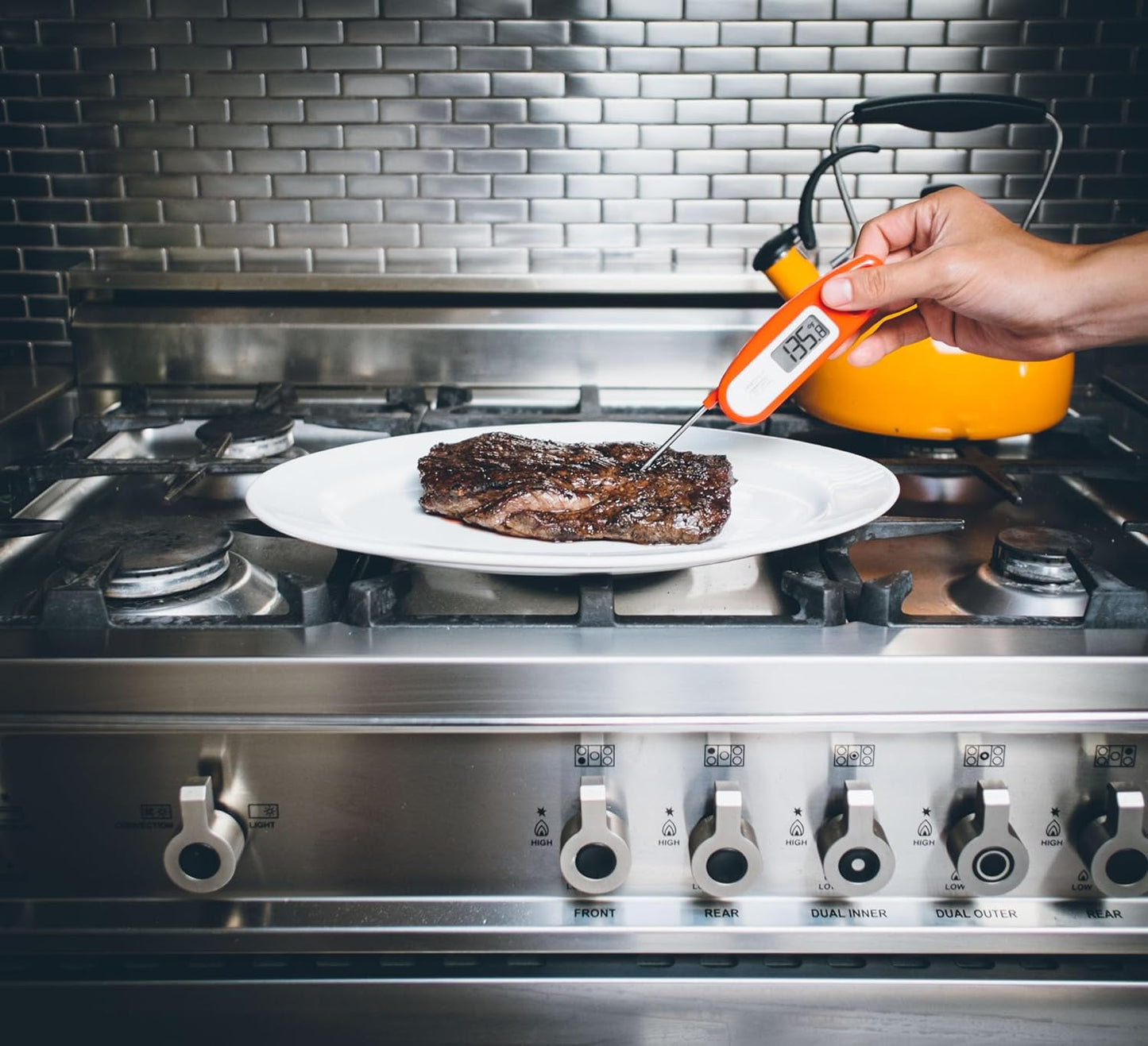 Lavatools Javelin® Ultra-Fast 3-Second Digital Instant Read Meat Thermometer for Grill and Cooking, 2.75" Probe, Compact Foldable Design, Large Display, IP65 Water Resistant, NSF Certified – Maize