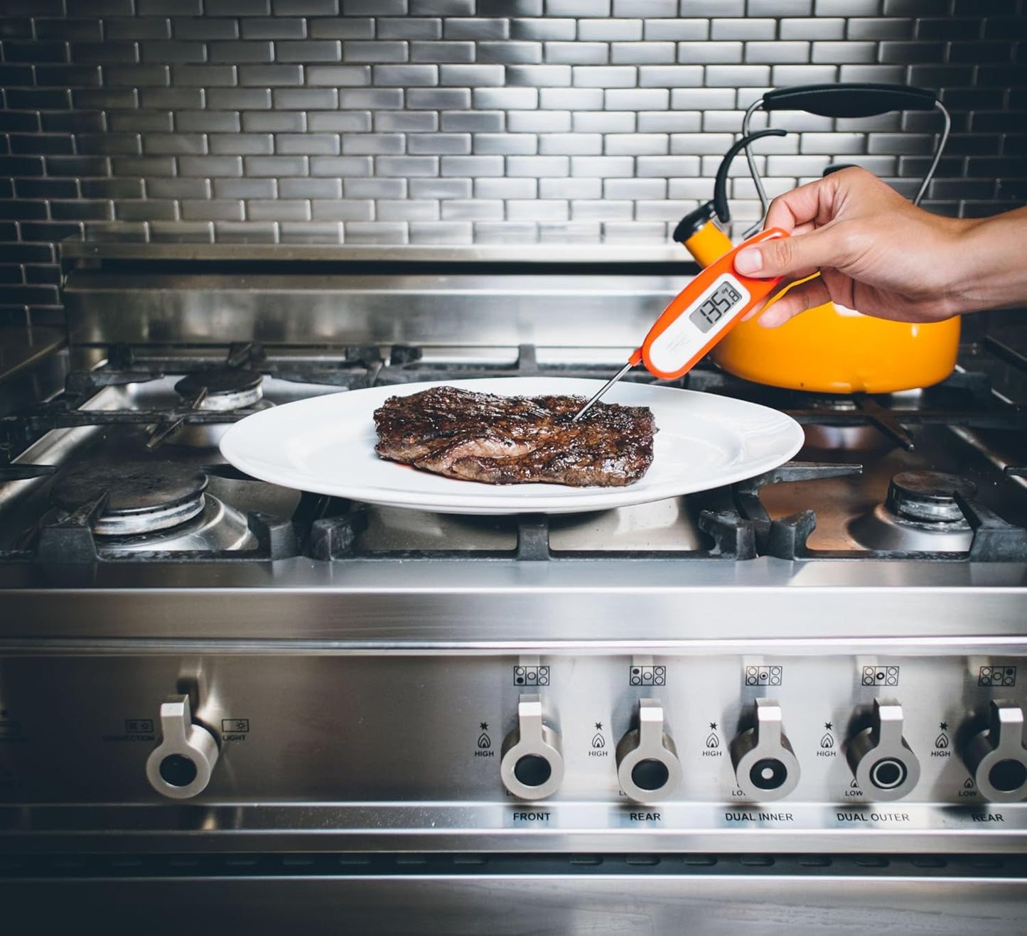 Lavatools Javelin® Ultra-Fast 3-Second Digital Instant Read Meat Thermometer for Grill and Cooking, 2.75" Probe, Compact Foldable Design, Large Display, IP65 Water Resistant, NSF Certified – Sesame