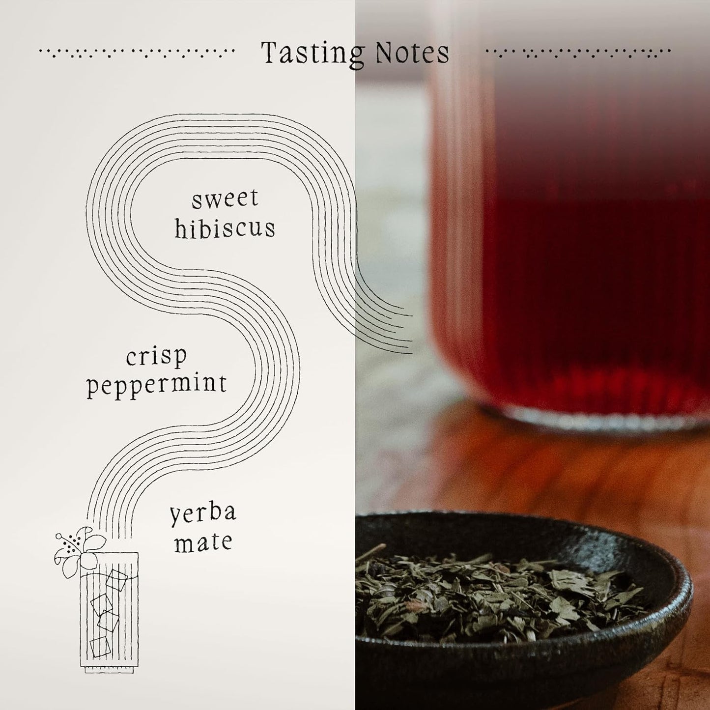 Katú Rosella Premium Organic Loose-Leaf Yerba Mate Tea with Hibiscus, Peppermint, and Stevia Leaves, Vibrant Floral Twist, Natural Energy, 17.6 oz (500g)