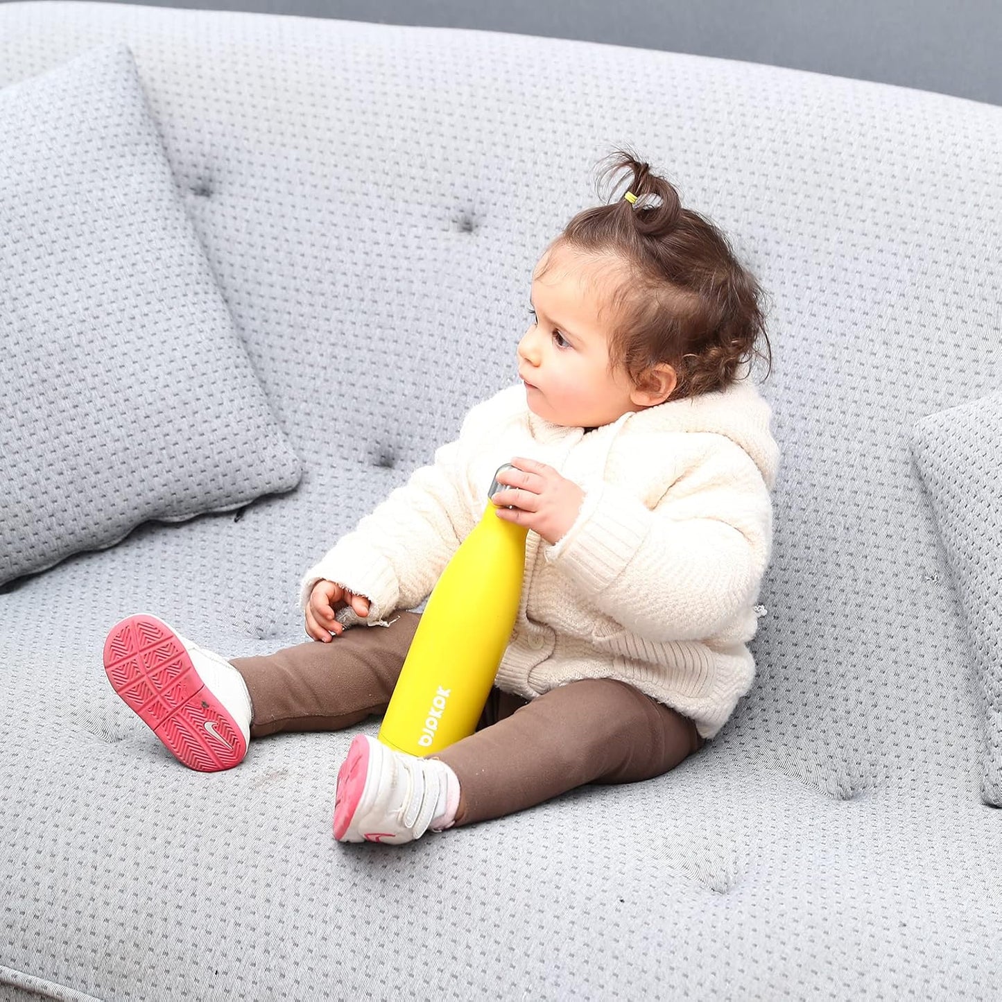 BJPKPK 12oz Small Insulated Water Bottles Stainless Steel Water Bottle for Travel,Army Green