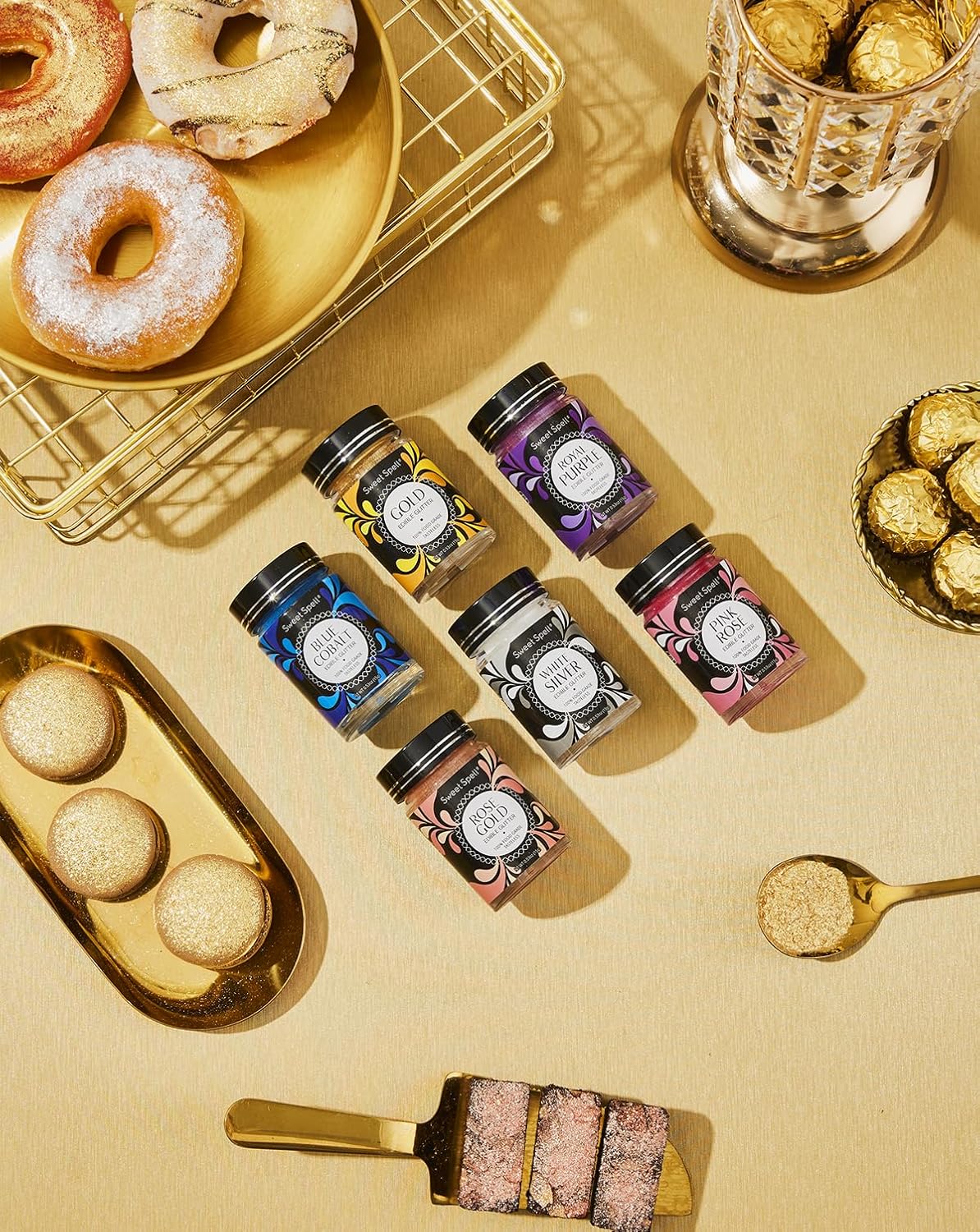 Sweet Spell Pink Edible Glitter (15g) - Shimmer Sparkles for Drinks, Cakes, Cocktails - 100% Edible & Food Grade Glitter, Vegan, Gluten-Free (Pink)