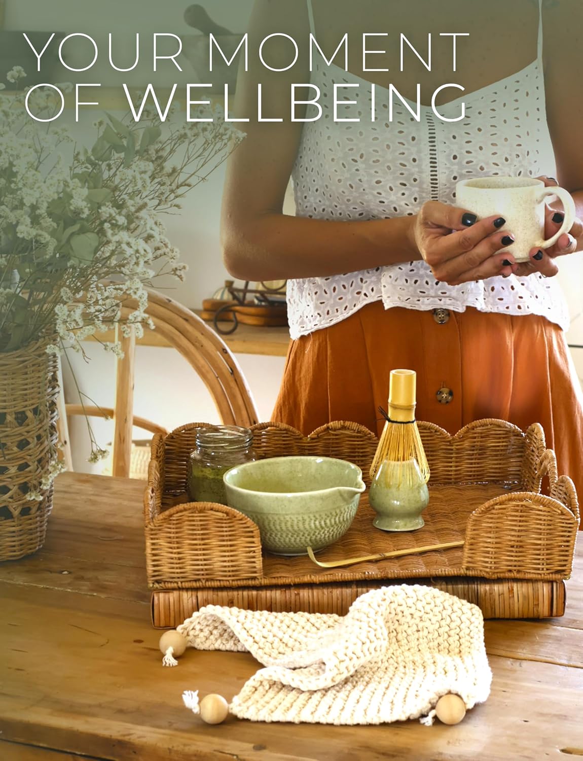 Matcha Set Ceramic kit With Bamboo Whisk Scoop Bowl And Holder For Authentic Japanese Tea Ceremony Smooth Pour Easy Clean Experience Gift For Matcha Lovers (Green)