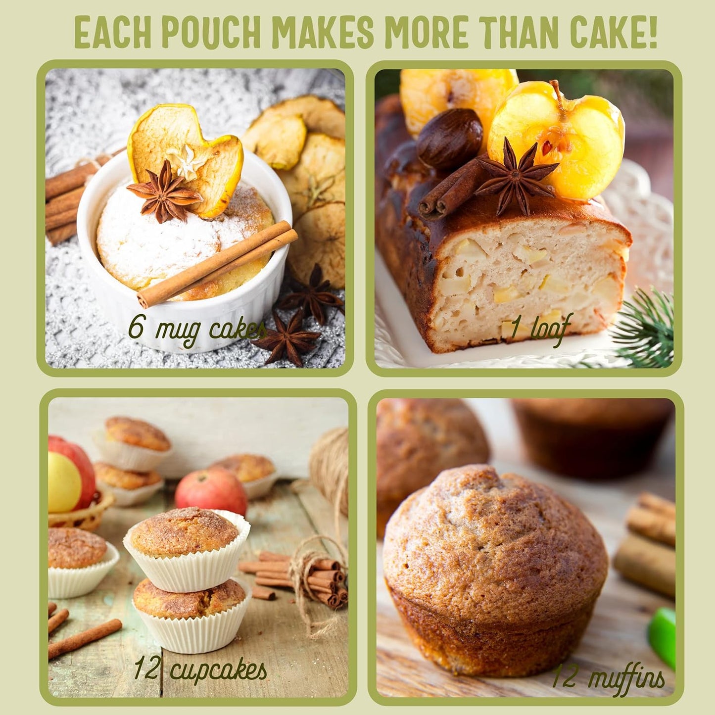 Sweet Logic Keto Baking Mix - Cinnamon Muffin - Gluten-Free - Dairy Free - Diabetic-Friendly - High Protein - Allulose - Stevia - Low Sugar - Low Carb - Quick 20-Minute Prep (1-2G Carbs Per Serving)