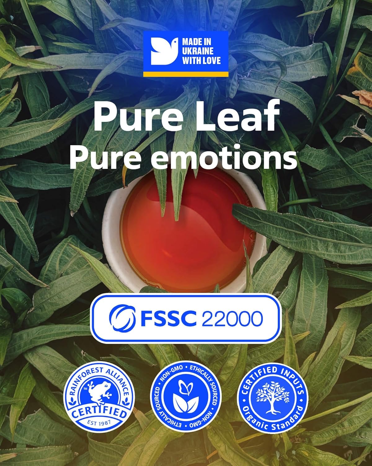 LOVARE Flower Assorted Tea Variety Pack 32 Pack, 4 Tastes - Made in Ukraine - Tea Bags Individually Wrapped - Royal Dessert, Alpine Herbs, Berry Jam, Rooibos Raspberry Assorted Tea Bags