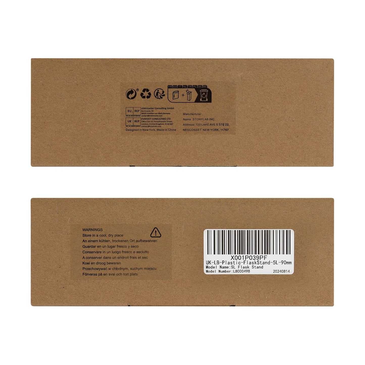 Labasics Plastic Flask Stand, Stackable Polypropylene Round Bottom Flask Stand Flask Holder for Round Bottom Flasks up to 5 L, 90 mm