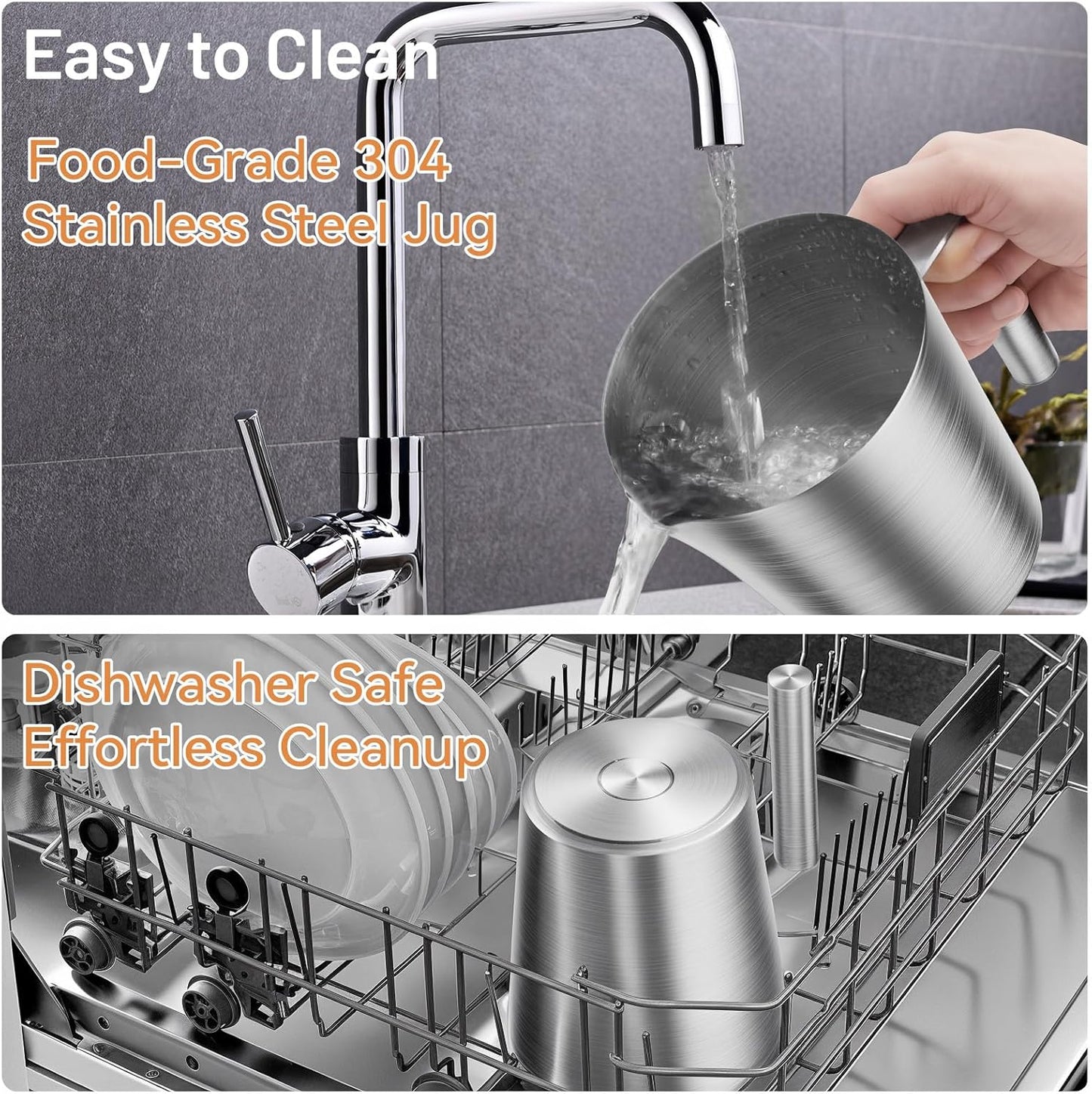 Secura Detachable Milk Frother, 17oz Electric Milk Steamer Stainless Steel, Automatic Hot/Cold Foam and Hot Chocolate Maker with Dishwasher Safe, 120V