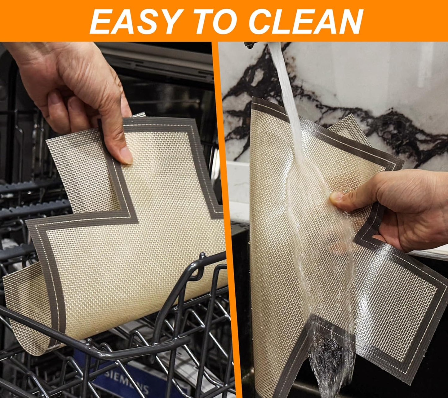 Silicone Bread Loaf Pan Liner, 2 Pack Reusable Silicone Bread Sling Loaf Pan Lifters for 9x5" or 1.5lb Loaf Pans, Nonstick Dough Transfer Tool for Baking