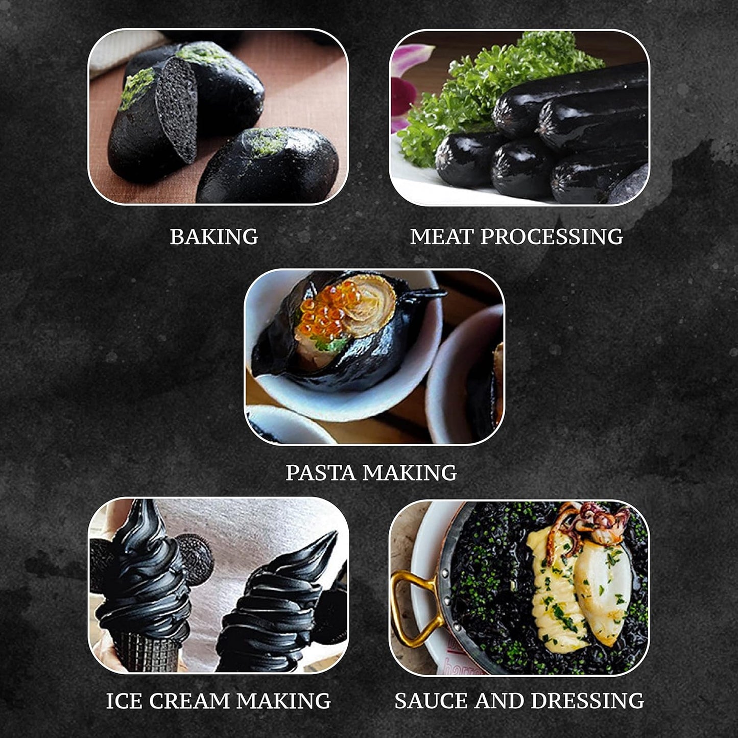 Black Hut Cuttlefish Squid Ink Powder, Perfect for Festive Baking & Cooking, Ideal for Rice, Noodles, Pasta, Spaghetti, Risotto, Tinta de Sepia, Halal Certified, Contains Molluscs, 1.76oz / 50g