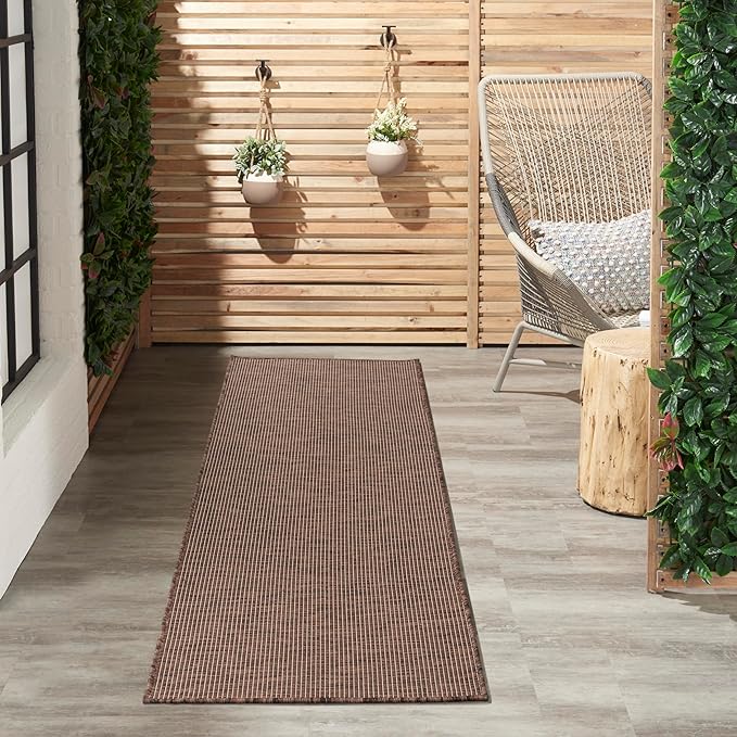 Nourison Home Positano Natural 2' x 6' Area Rug Easy Clean, Non Shedding, Bed Room, Living Room, Dining Room, Kitchen (6' Runner)
