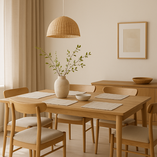 Dining Space Decor with Natural Materials — Warm & Welcoming Style