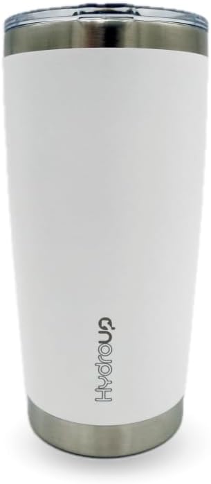 20 oz Tumbler Cup | Stainless Steel Insulated Coffee Mug with Lid | Coffee Travel Mug & Iced Coffee Cup | Leakproof Coffee Tumbler | BPA-Free Insulated Tumblers (White)