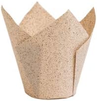 Tulip Cupcake Liner Paper Baking Cups easy Release Muffin cup/No need To Spray Cup Perfect for Baking Muffins and Cupcakes, Mini Size: Tip H 2-23/64" x 1-19/64" (250, Cocoa)